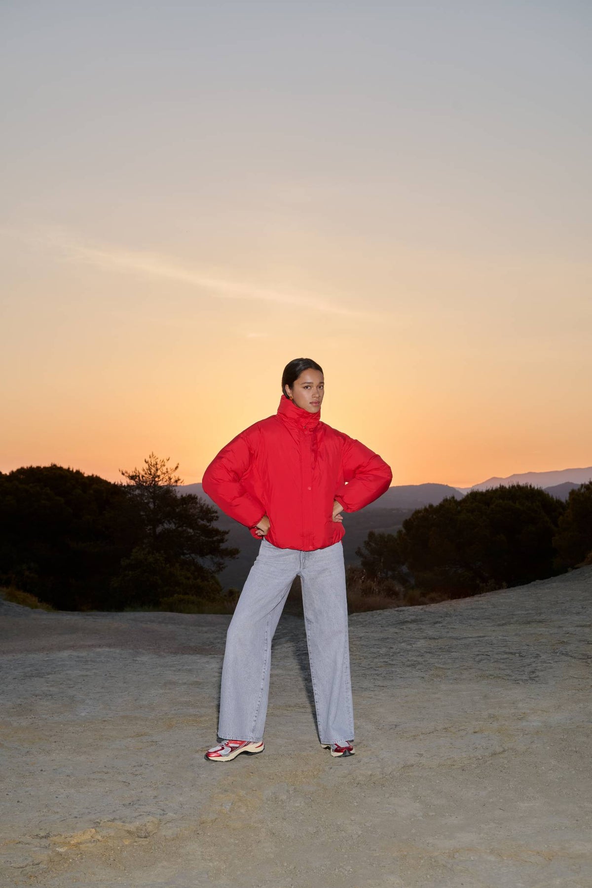 joy jacket | poppy red