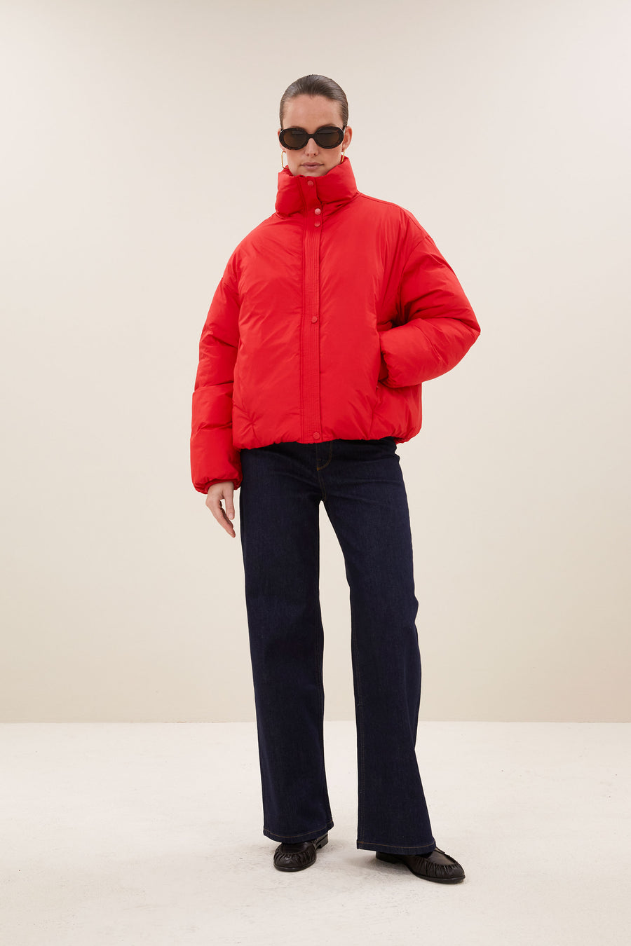 joy jacket | poppy red