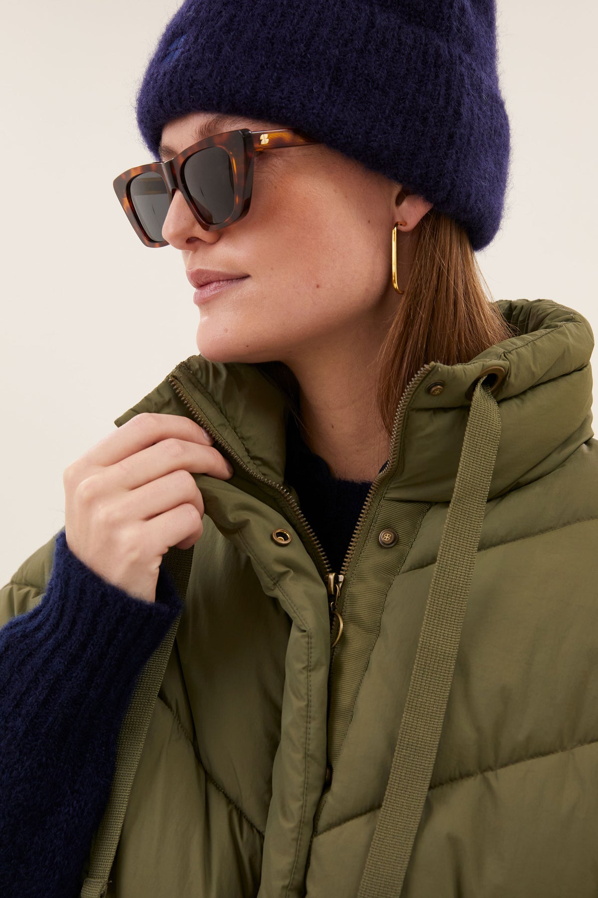 franky sleeveless jacket | olive