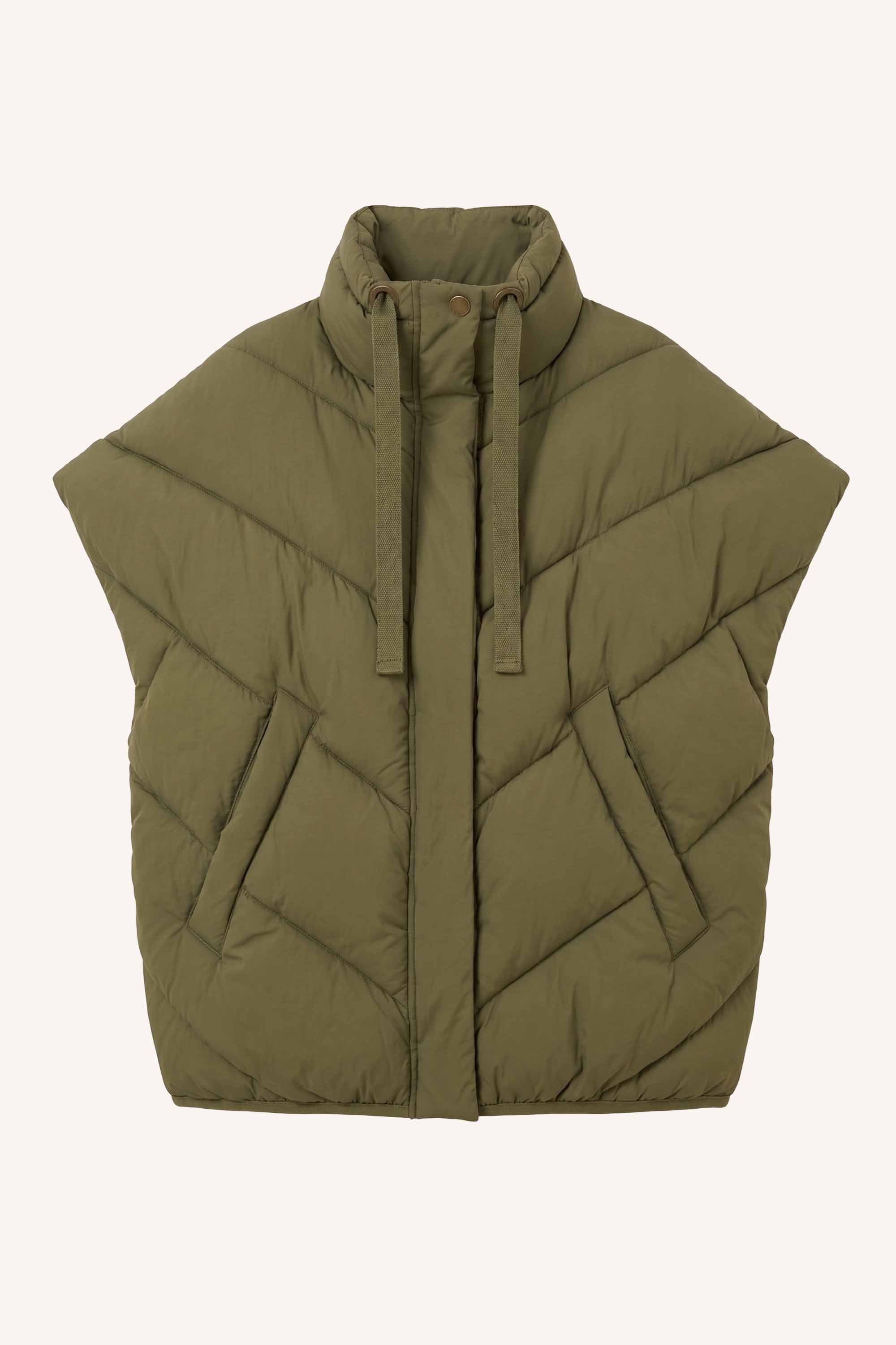 franky sleeveless jacket | olive
