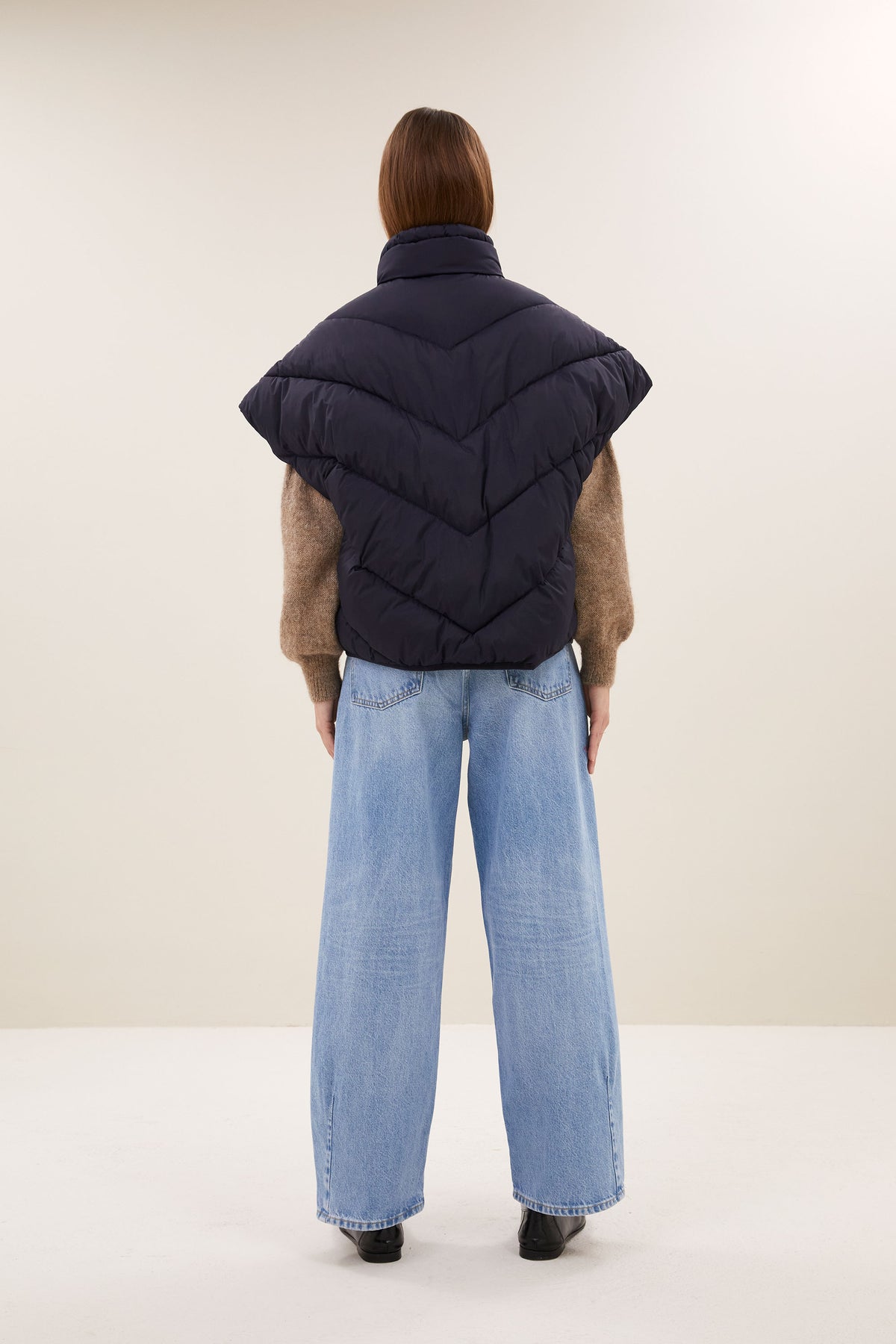 franky sleeveless jacket | midnight