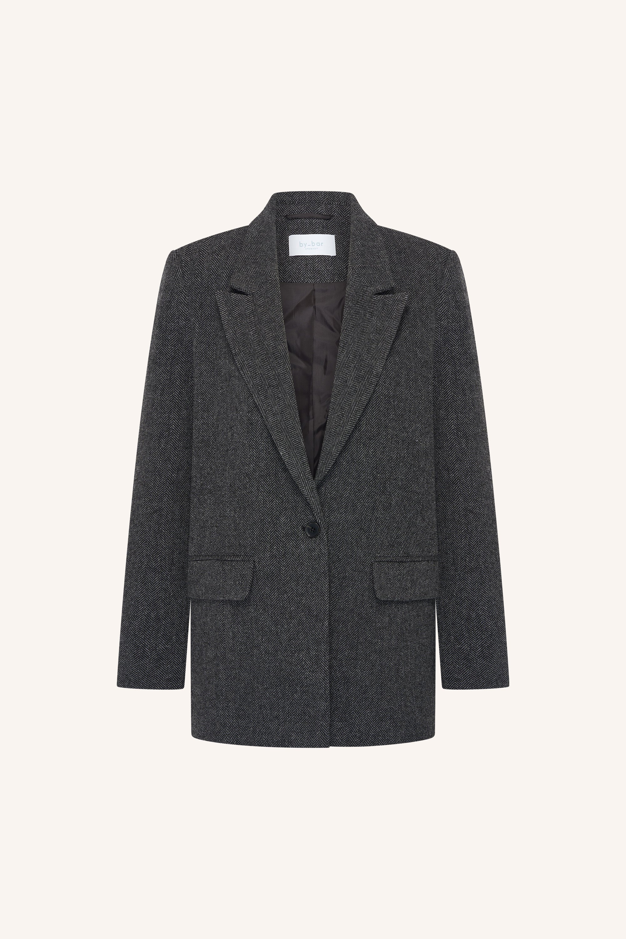nes herringbone blazer | dark grey melee