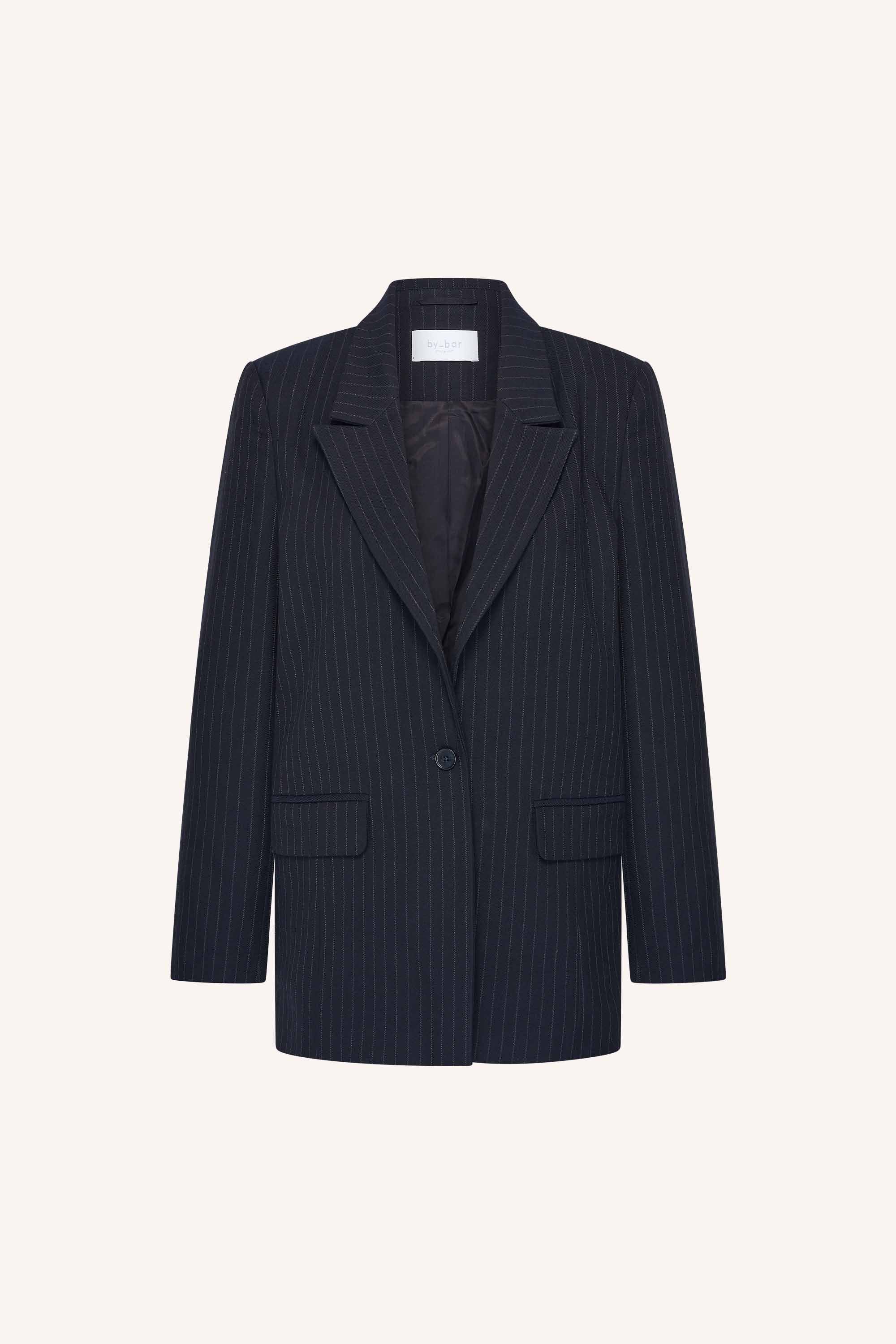 nes pinstripe blazer | midnight