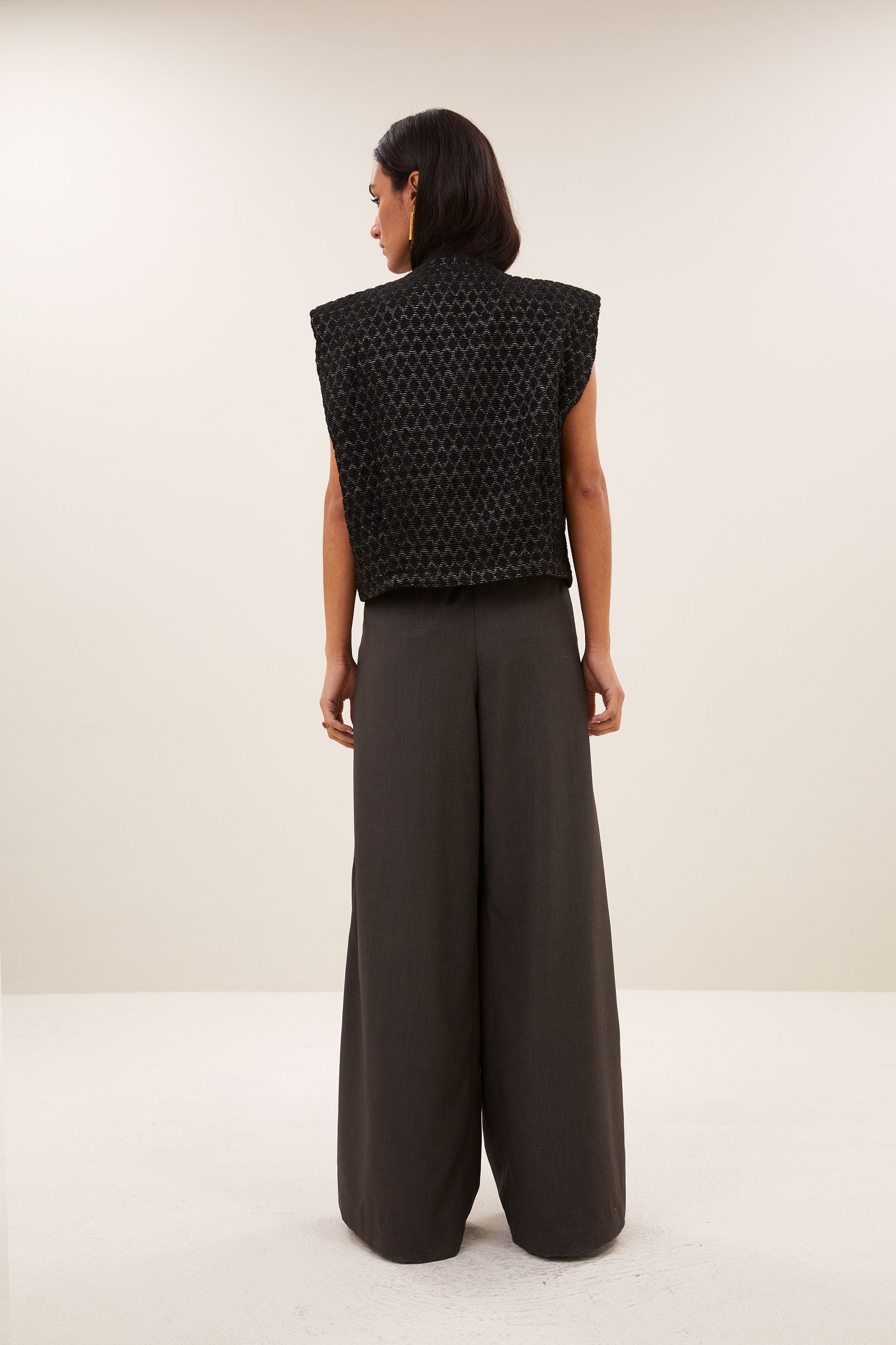 milo sparkle gilet | black