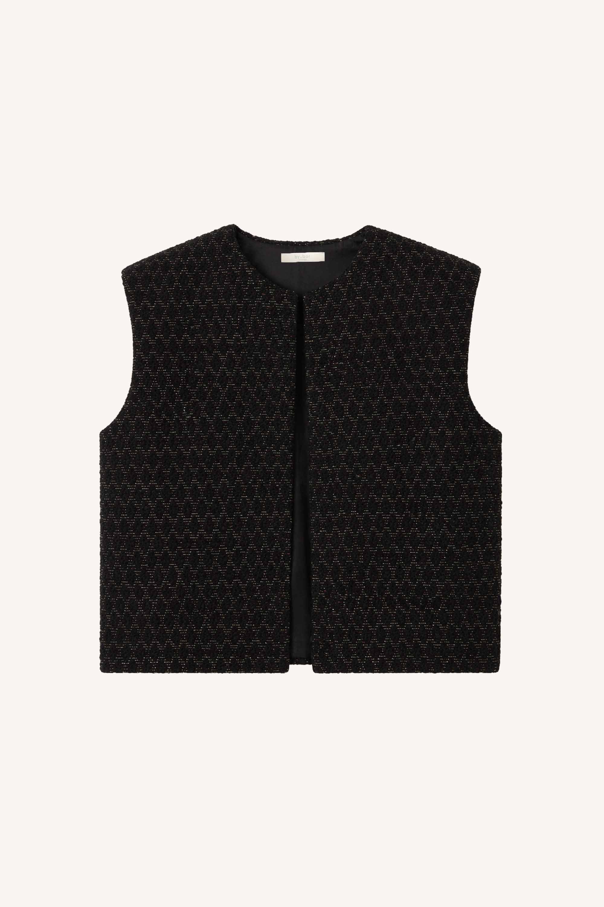 milo sparkle gilet | black