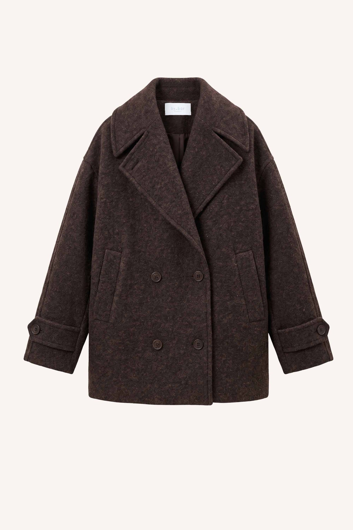 scott melange coat | brown melee