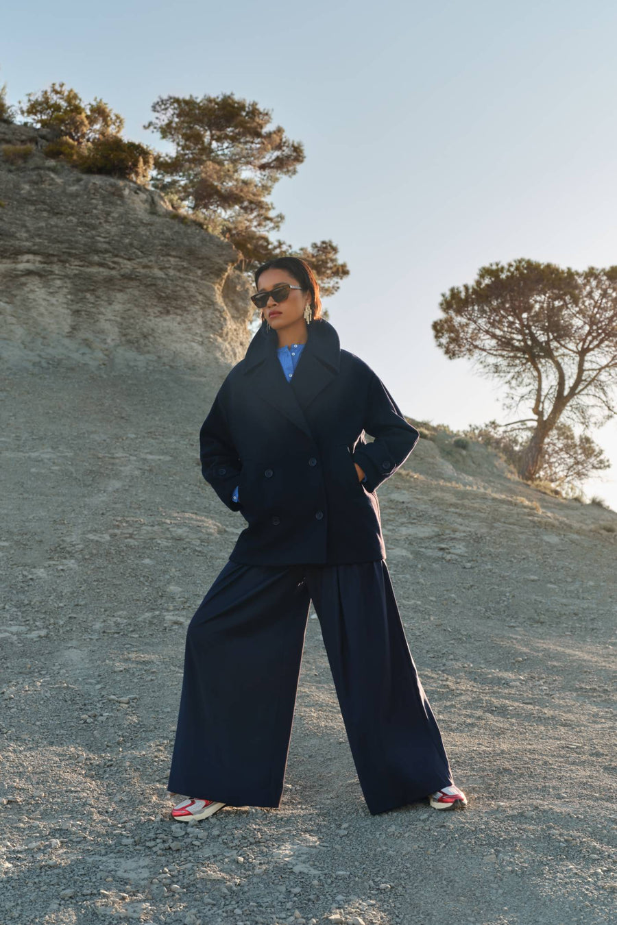 scott wool coat | midnight