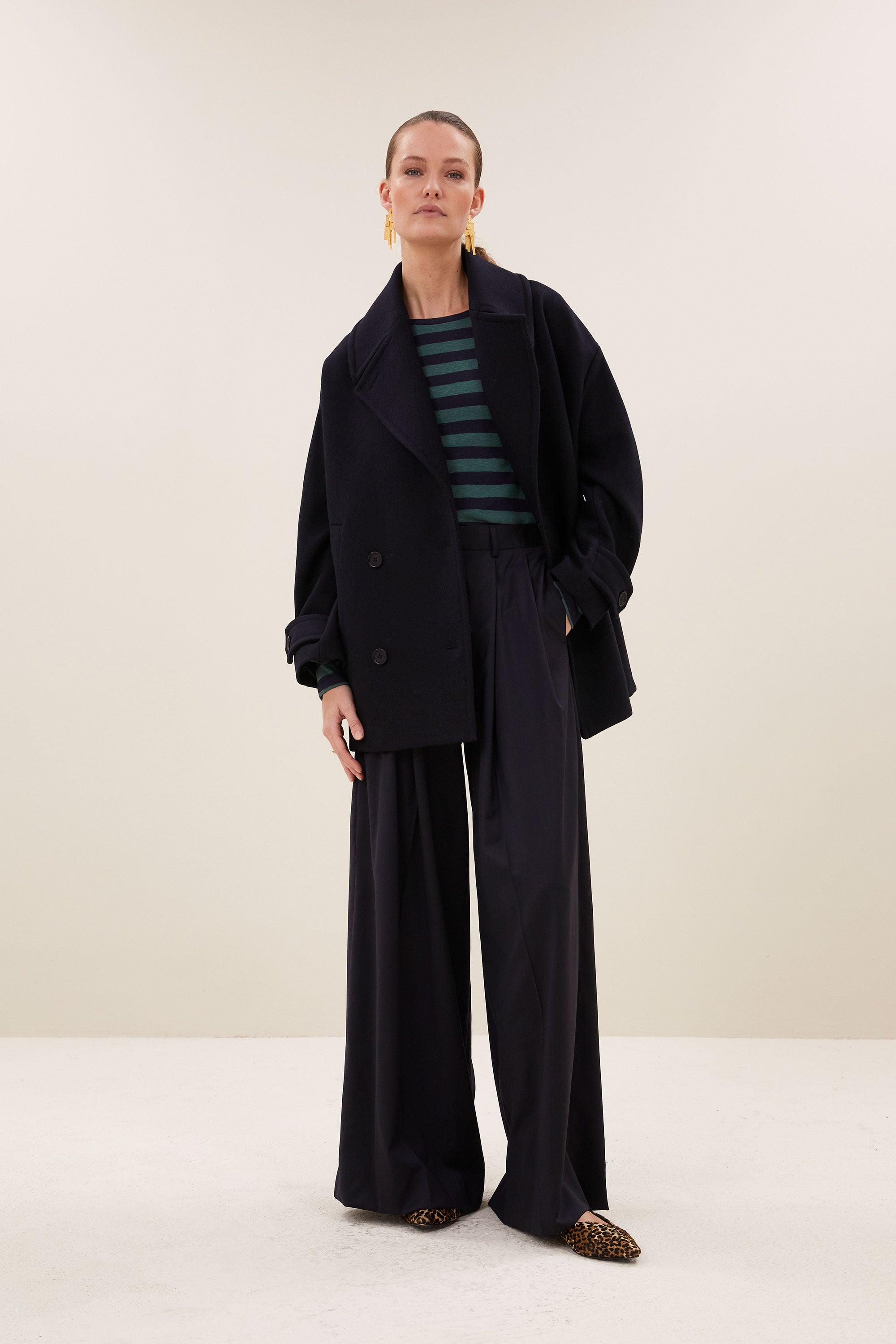 scott wool coat | midnight