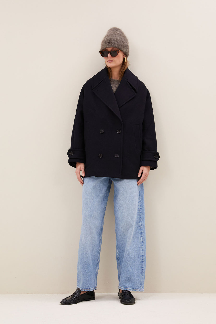 scott wool coat | midnight