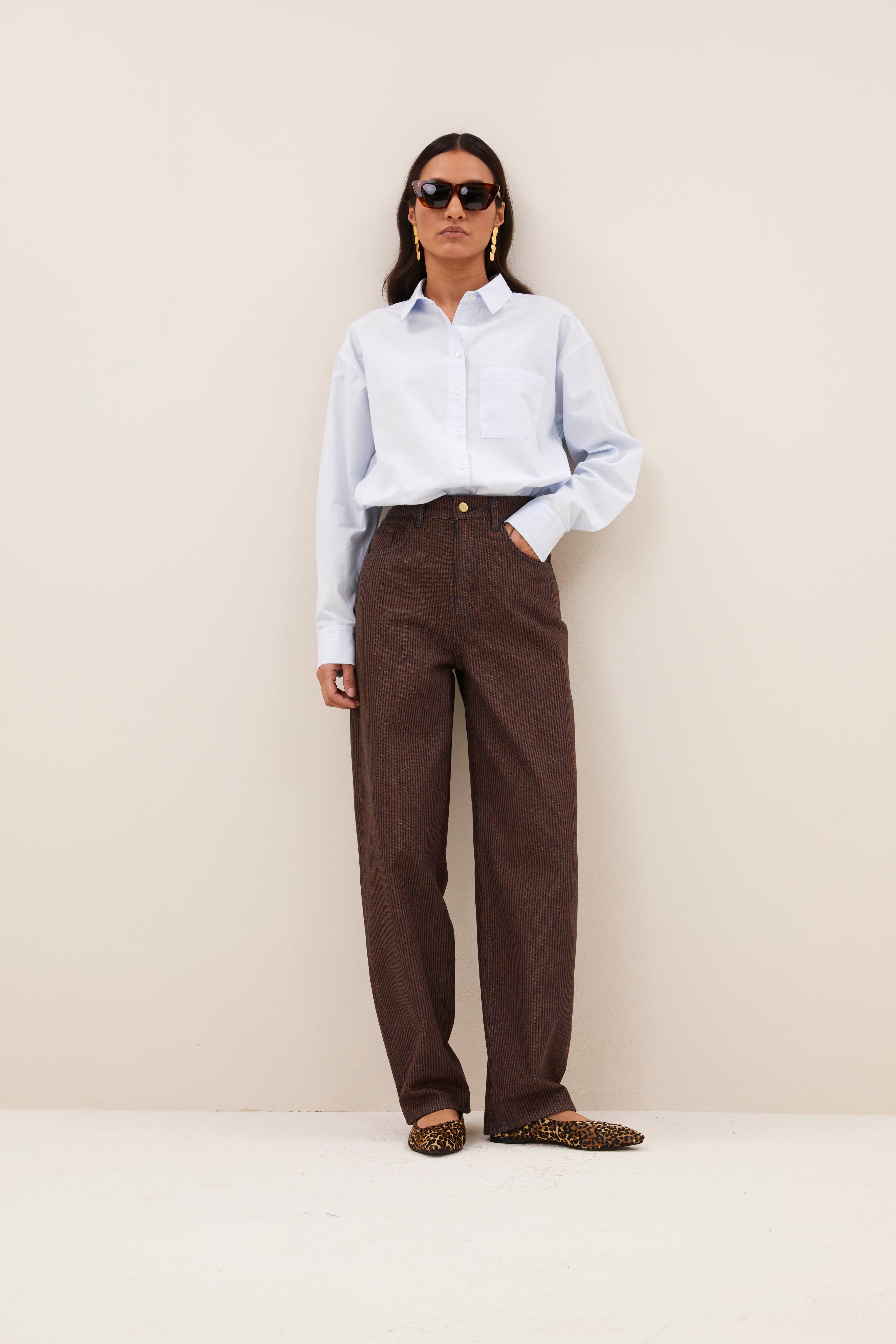 lew stripe jeans | copper stripe