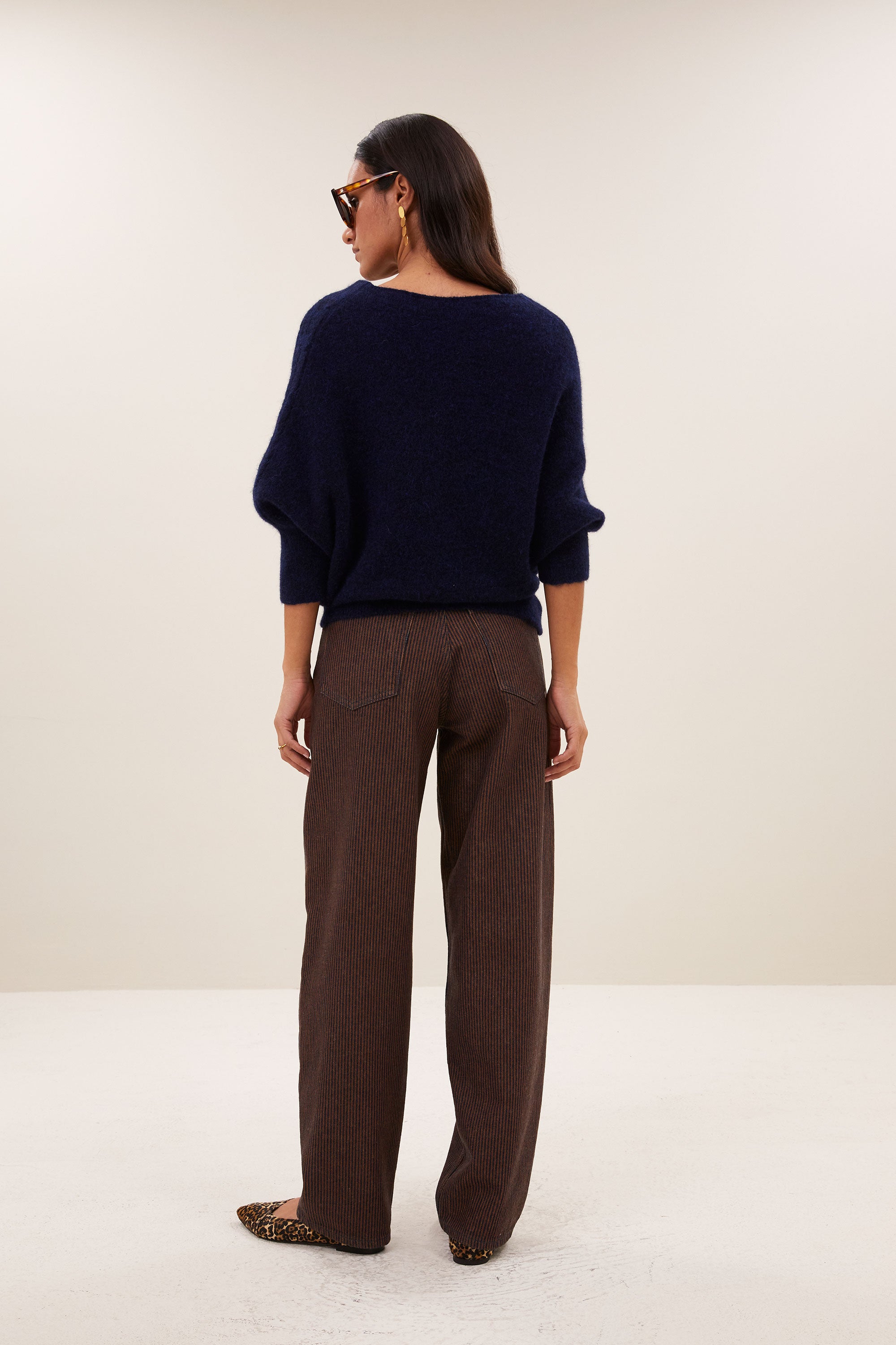 lew-stripe-jeans-copper-stripe-all-time classic-hoge taille-rits- en knoopsluiting-by-bar-achteraanzicht