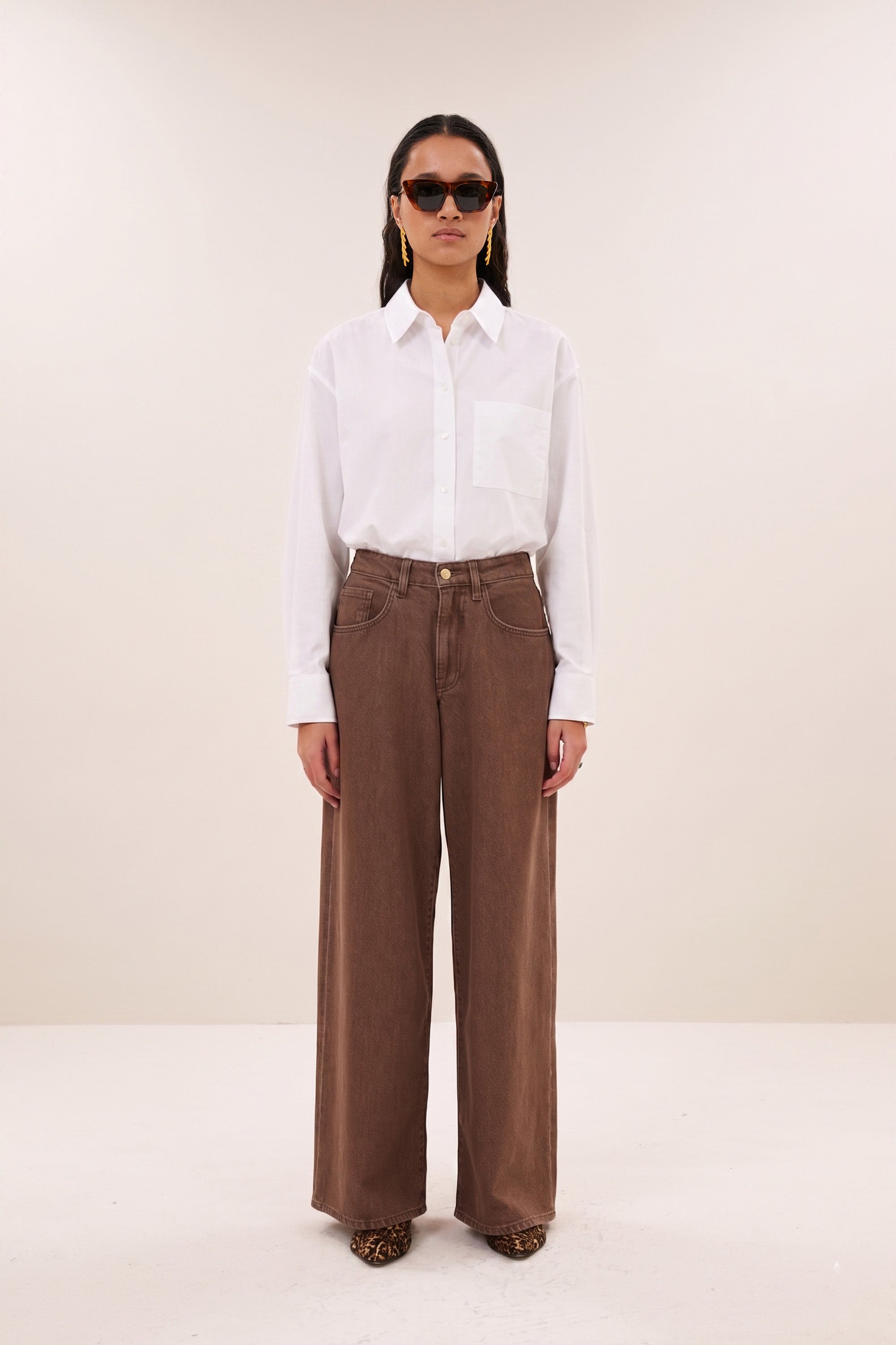 lise poplin blouse | white