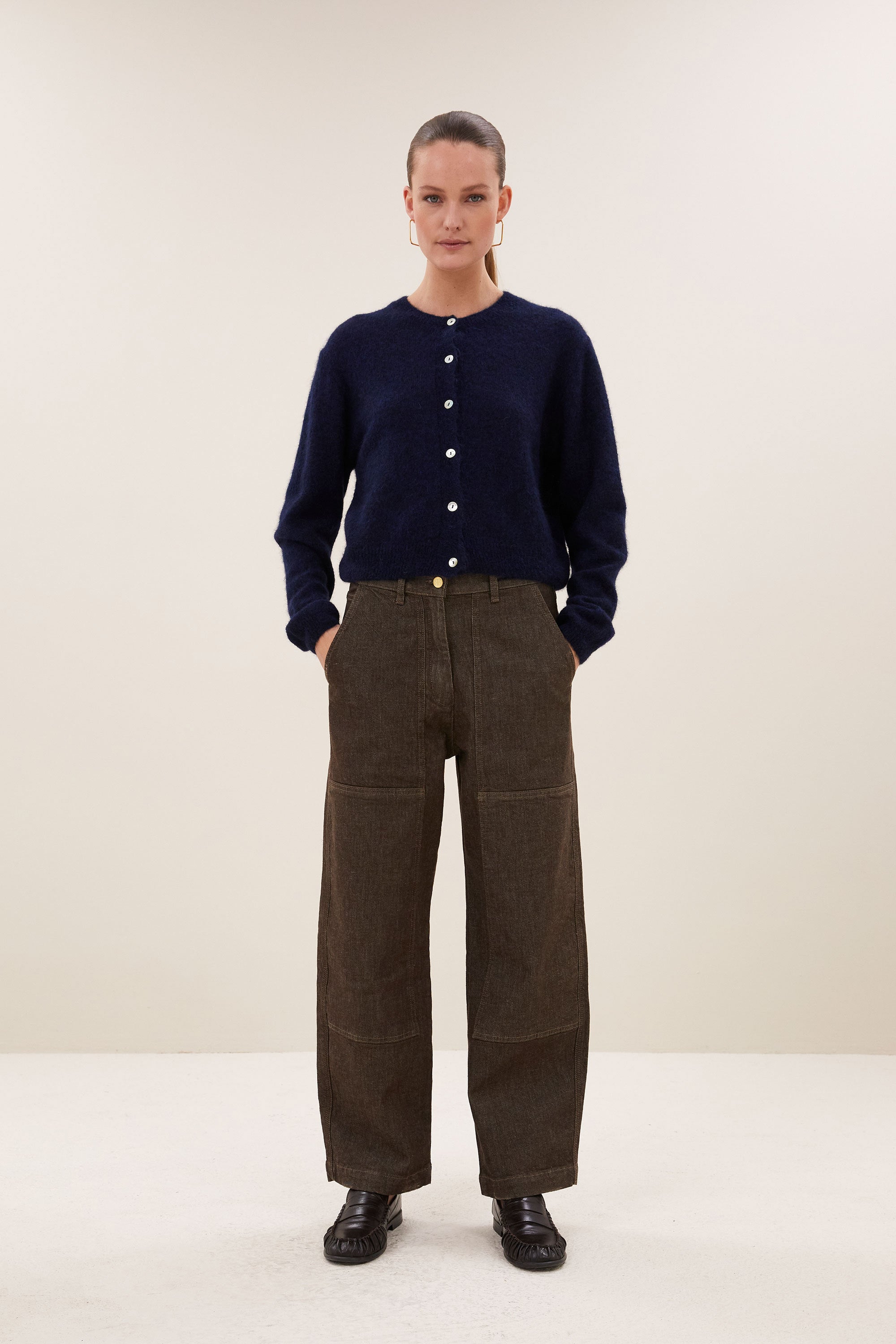 jenna worker jeans | dark brown