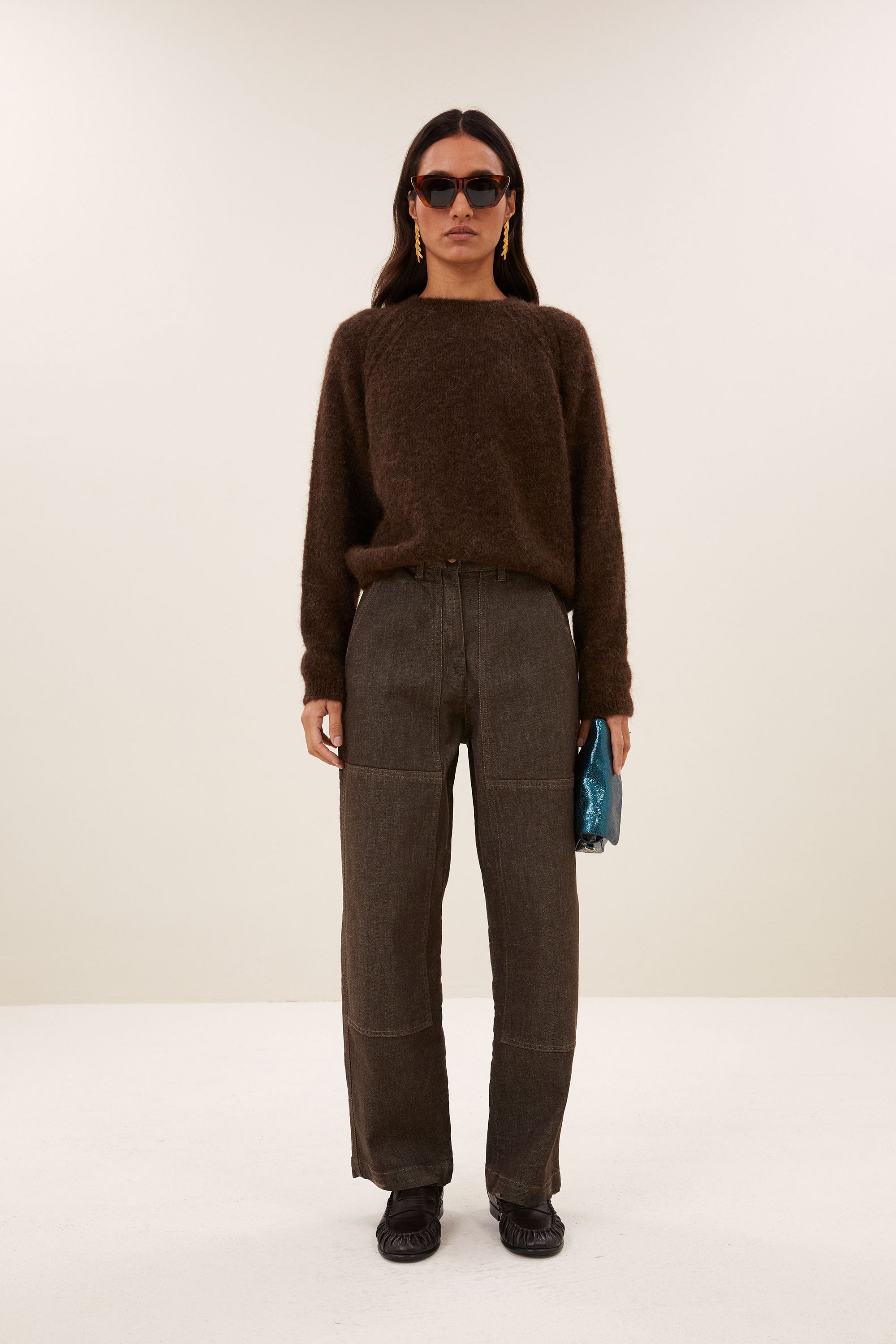 jenna worker jeans | dark brown