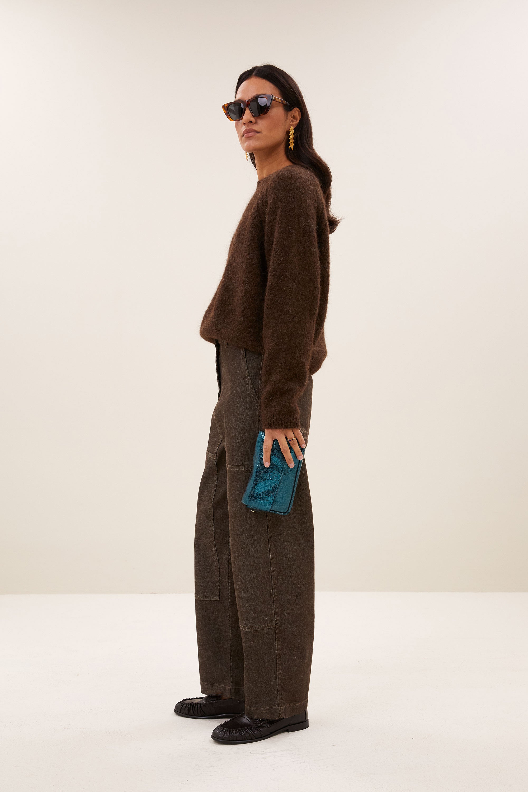 jenna worker jeans | dark brown
