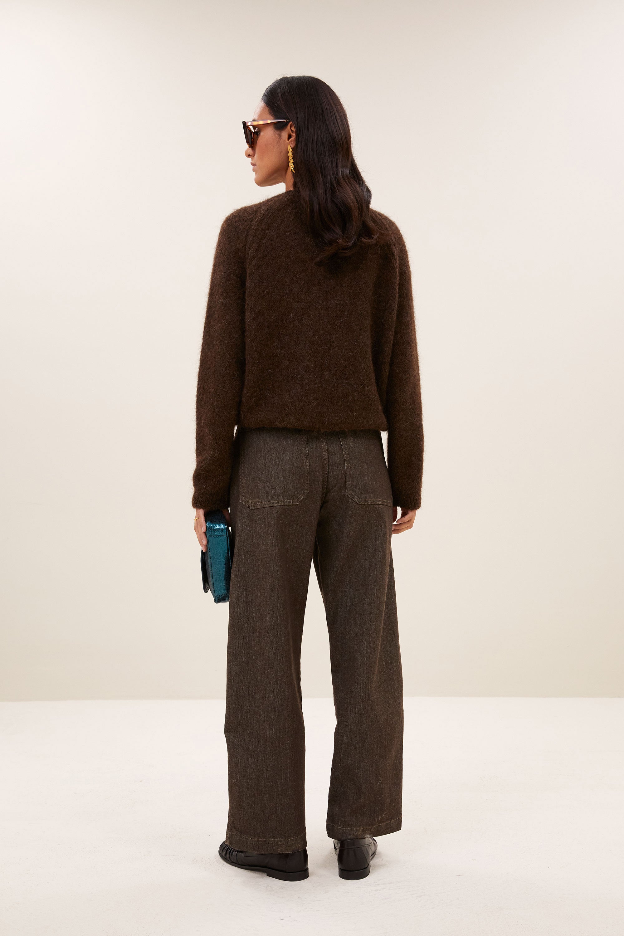 jenna worker jeans | dark brown