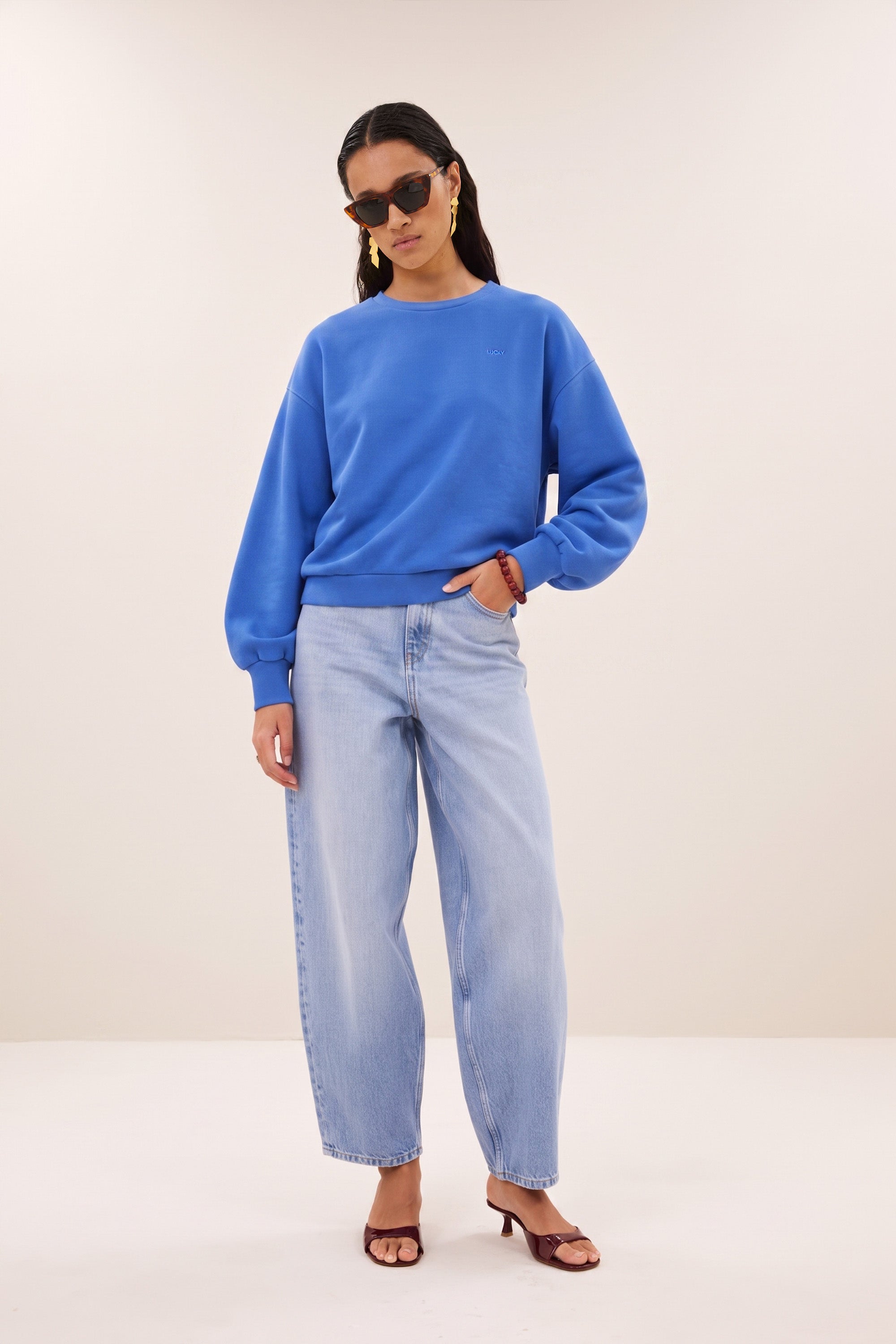 lili lucky sweater | azul blue