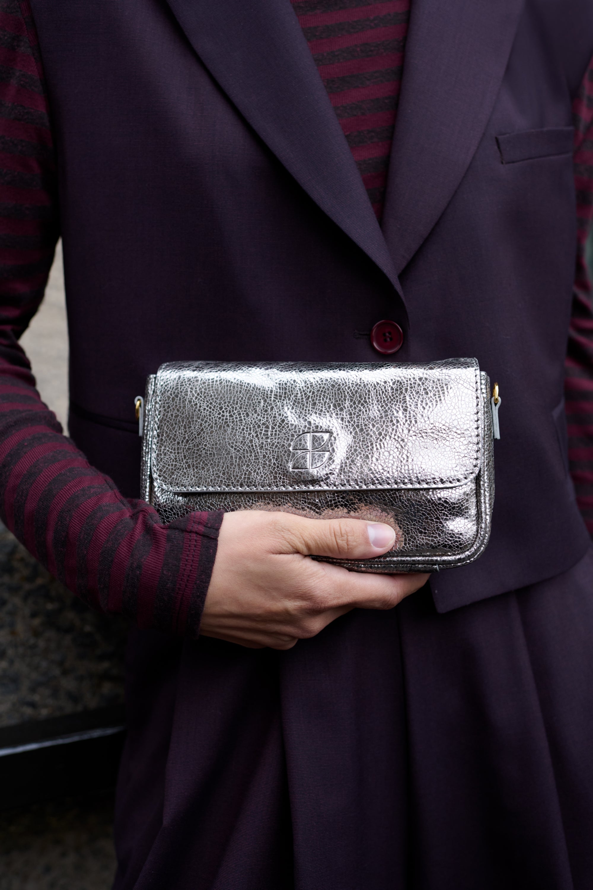 jude metallic bag | silver