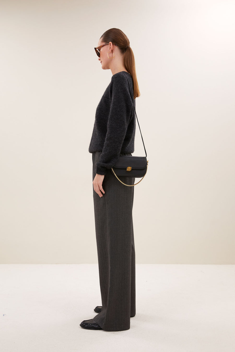 alma leather bag | black