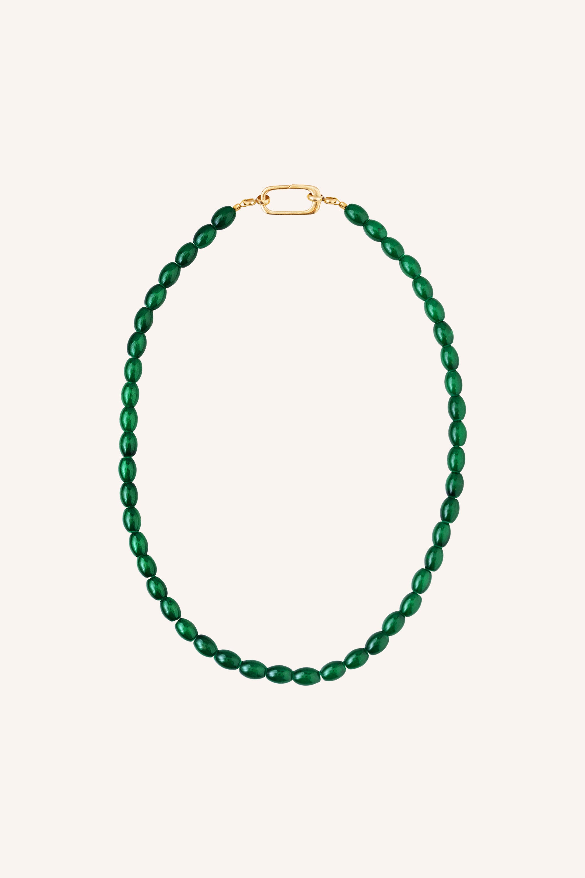 necklace-yumi necklace emerald green-by-bar-vooraanzicht