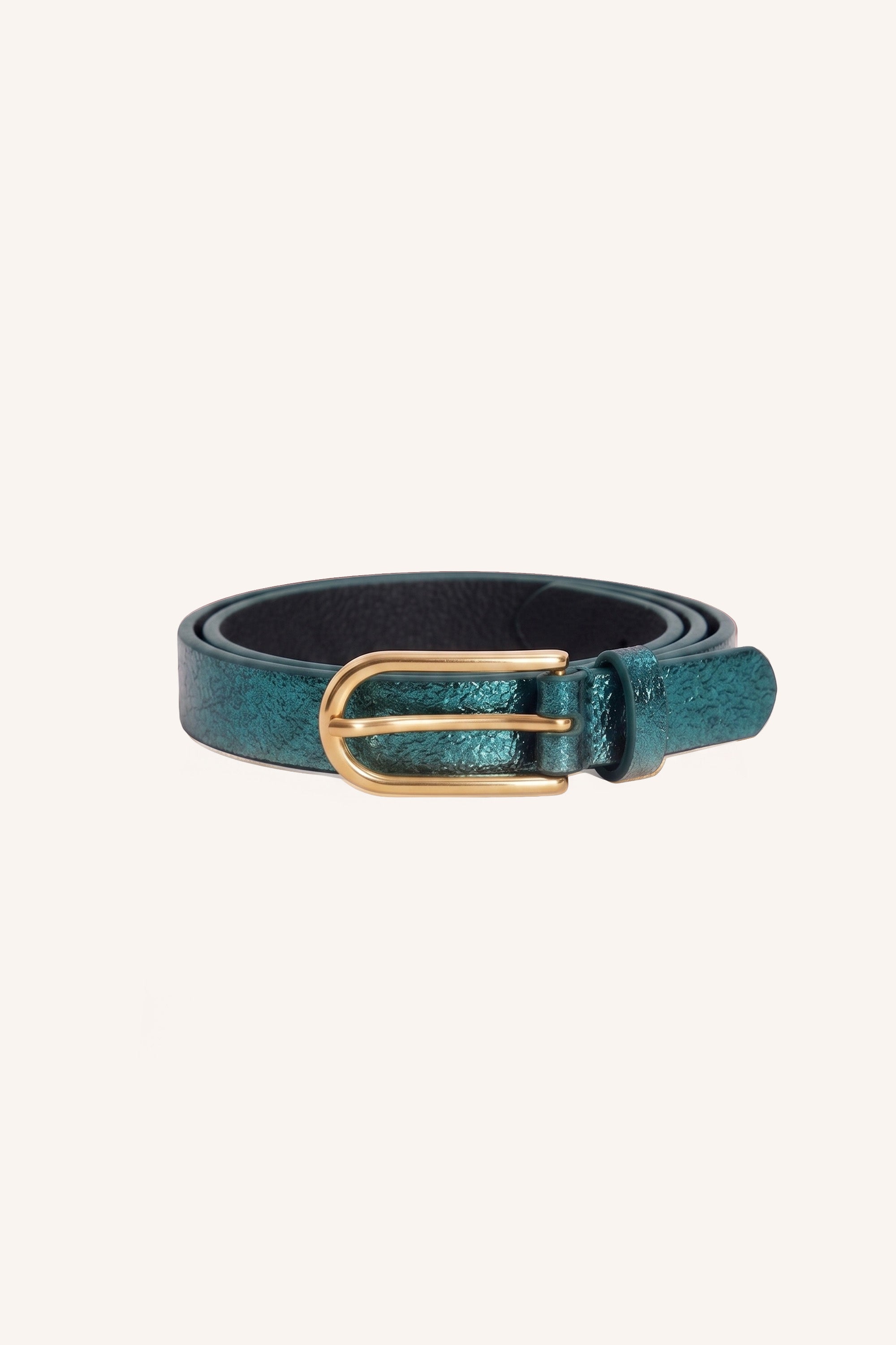 lovi metallic belt | oil green