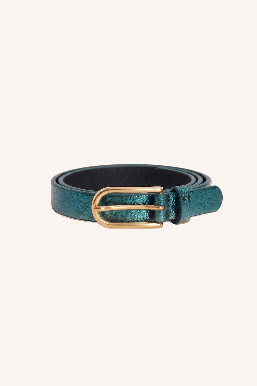 lovi-metallic-belt-oil-green-naar wens verstelbaar-all-time classic-by-bar-sfeerbeeld