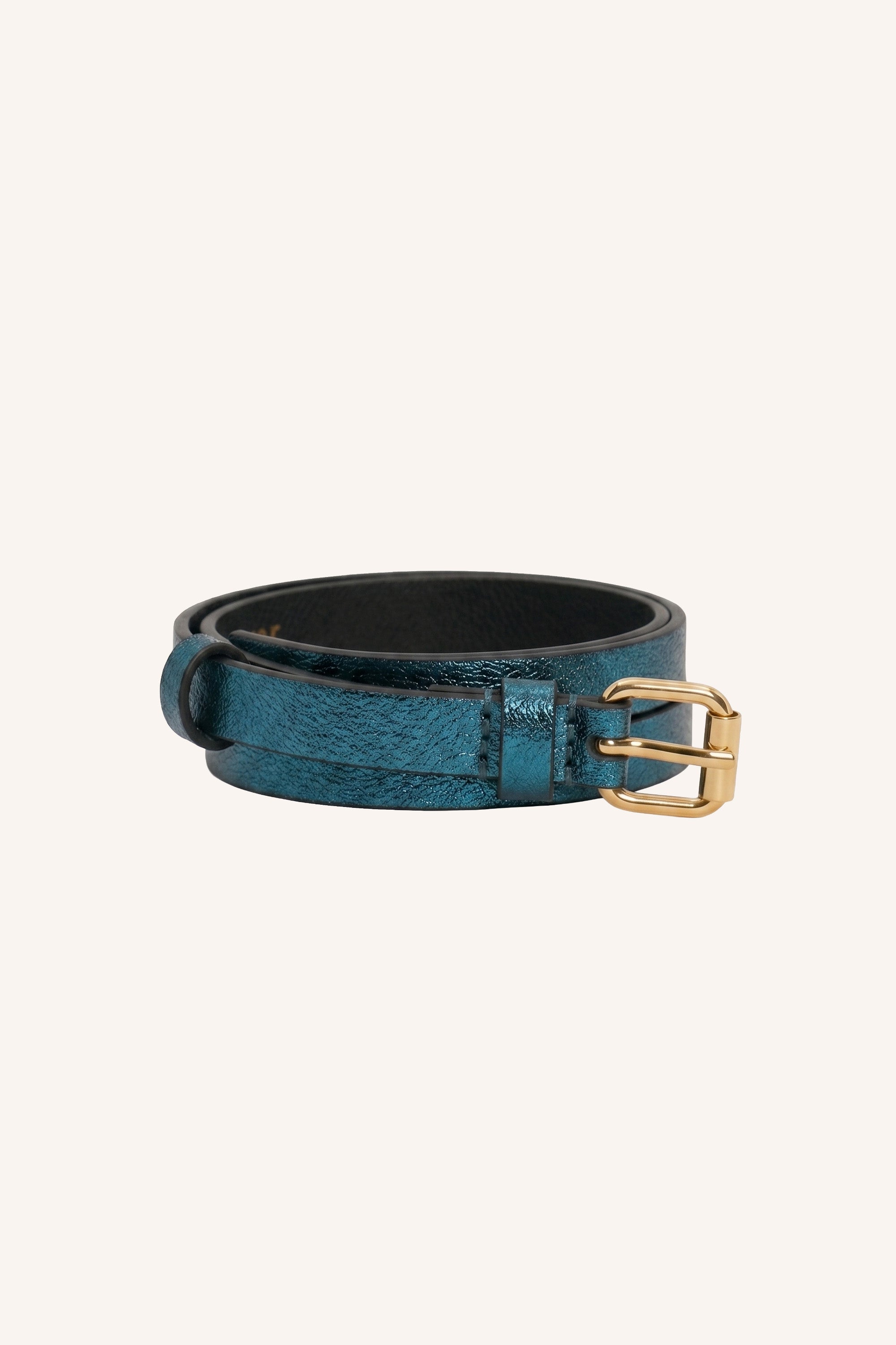 lovi metallic belt | oil green