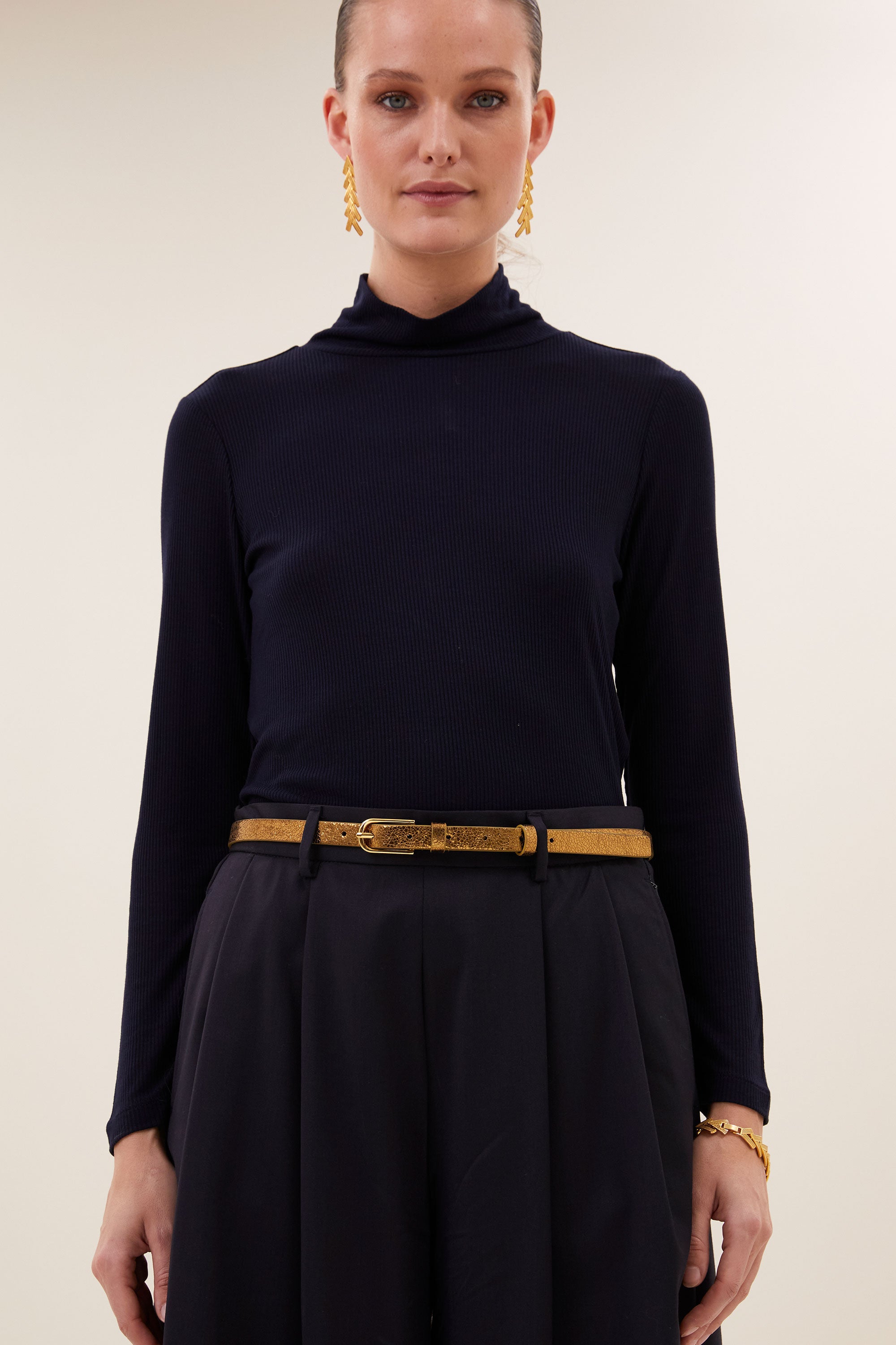 lovi metallic belt | gold