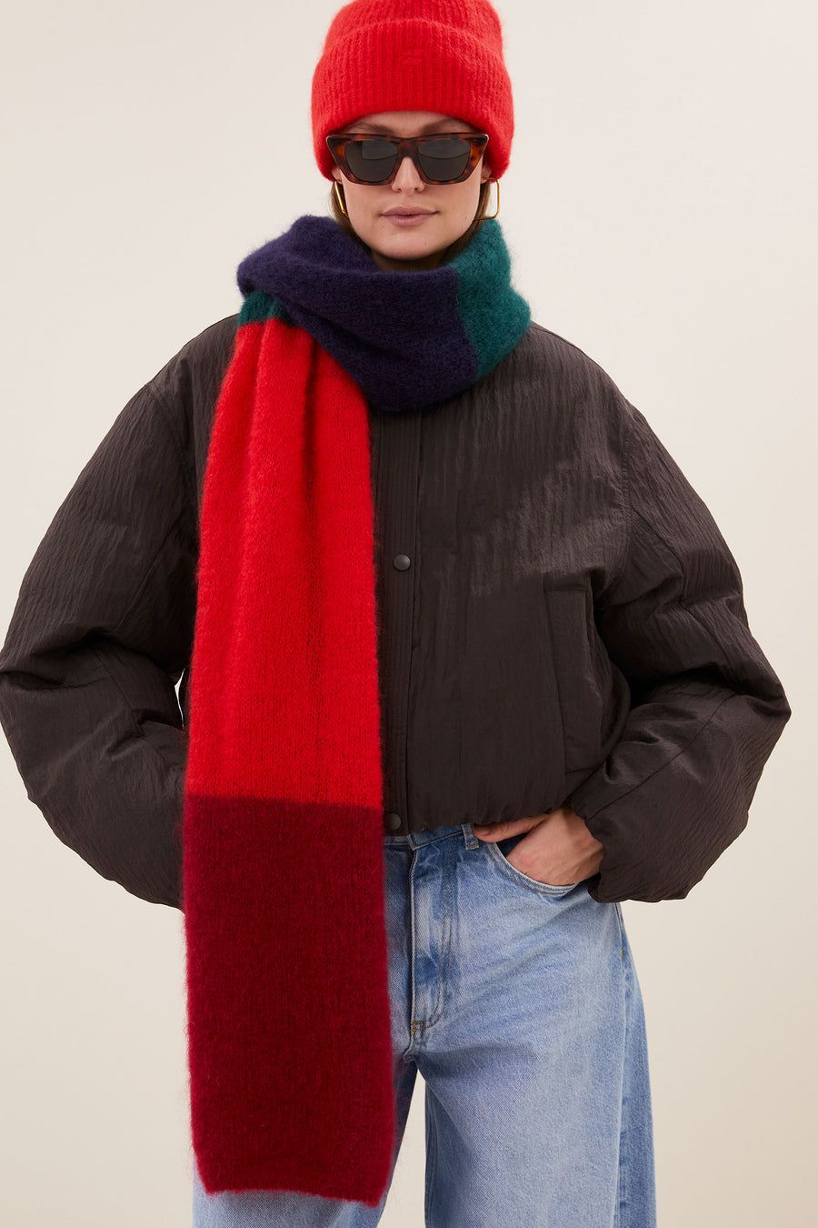 leah-striped-scarf-multi-stripe-1-all-time classic-mix van mohair-by-bar-vooraanzicht