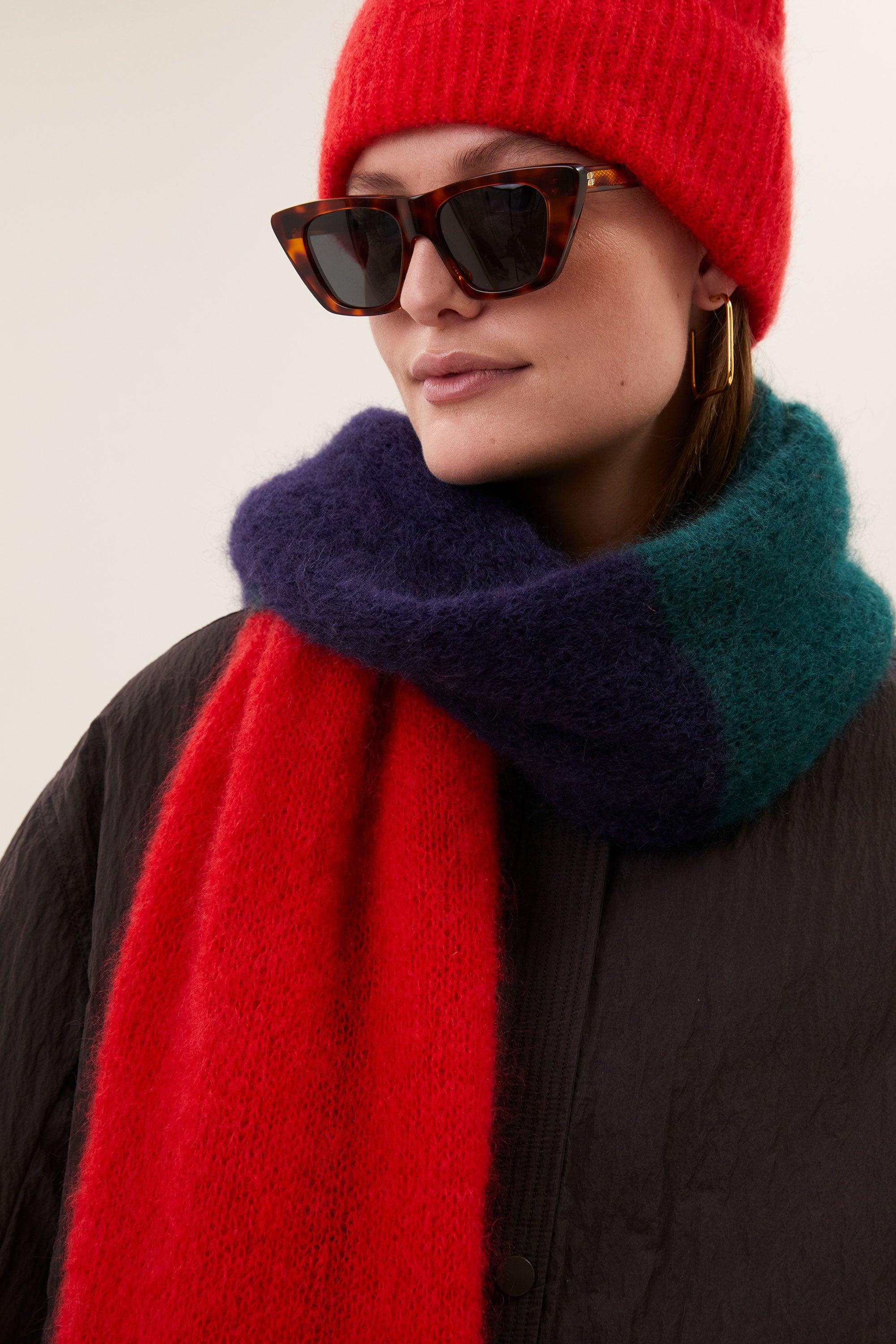 leah striped scarf | multi stripe
