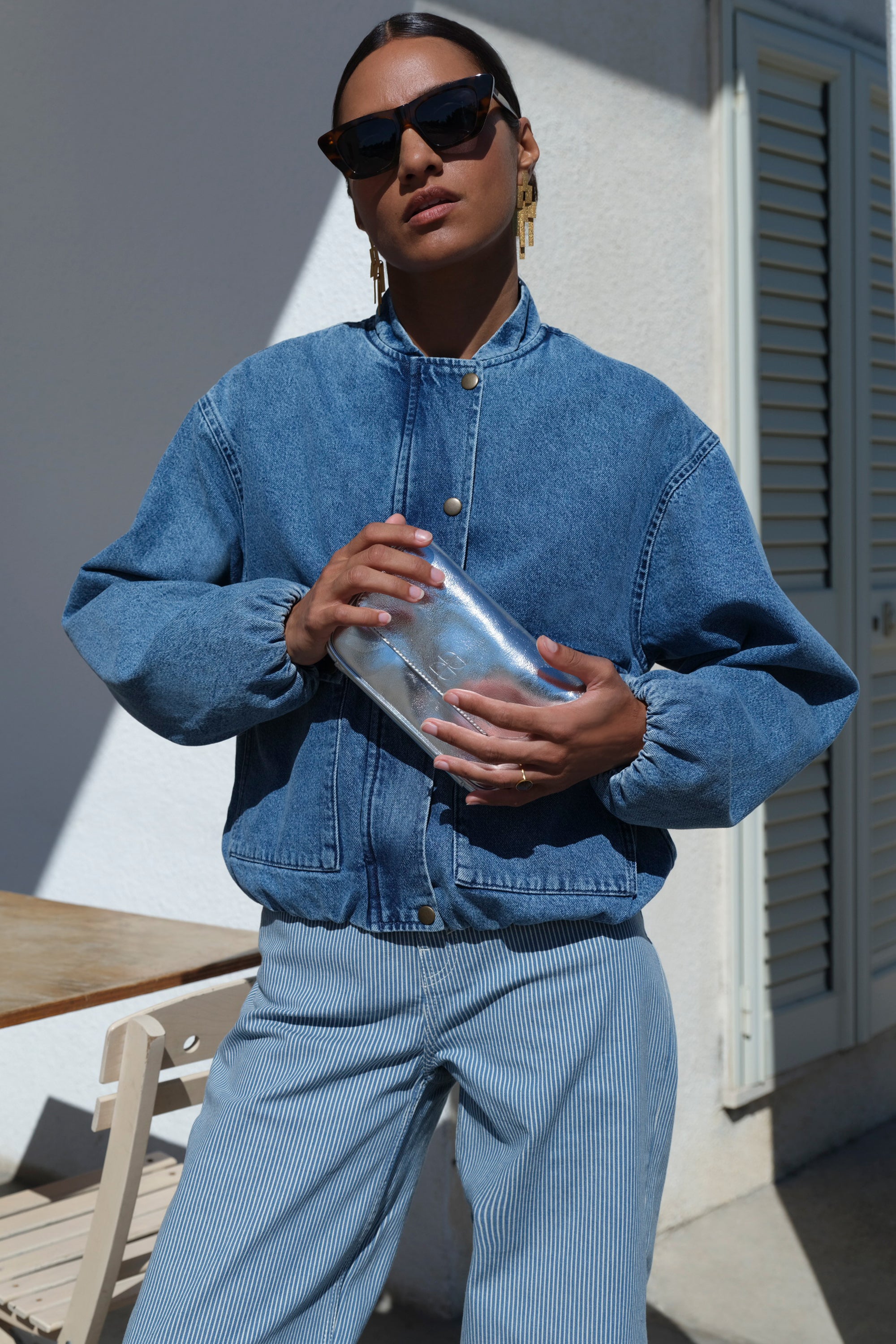 maggie denim jacket | mid denim