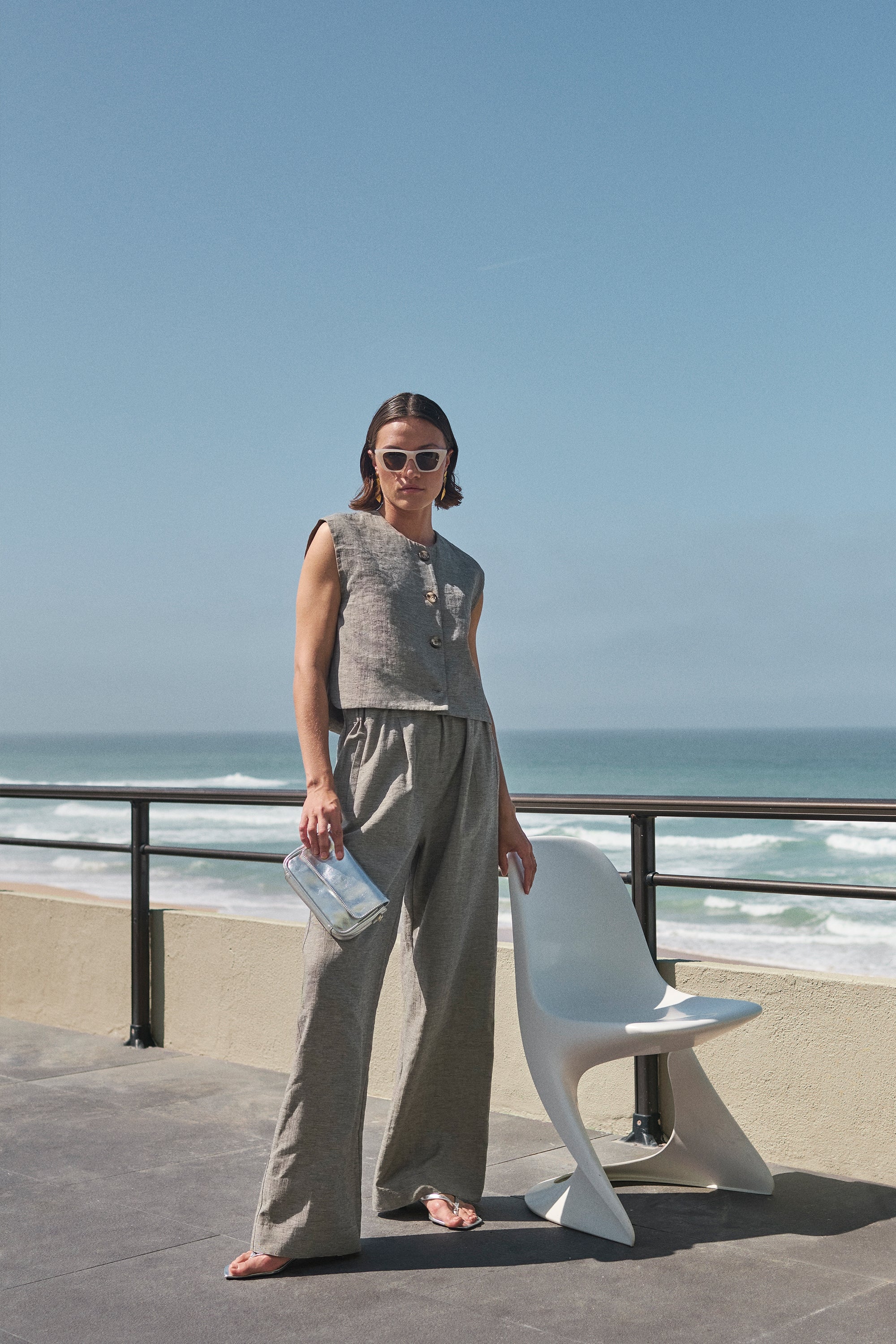 benji melange pants | charcoal melee