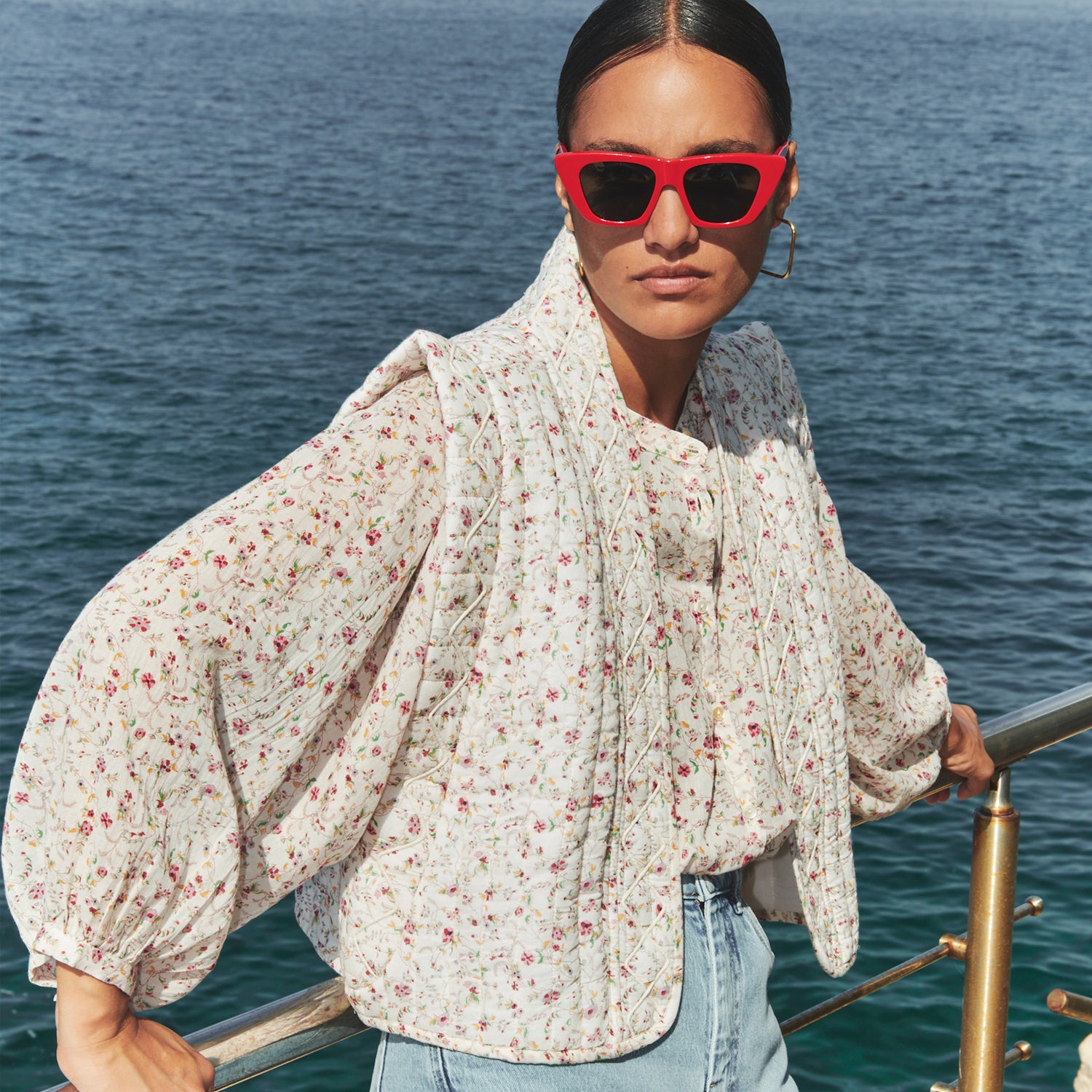 featured, aisha with blouse and gilet