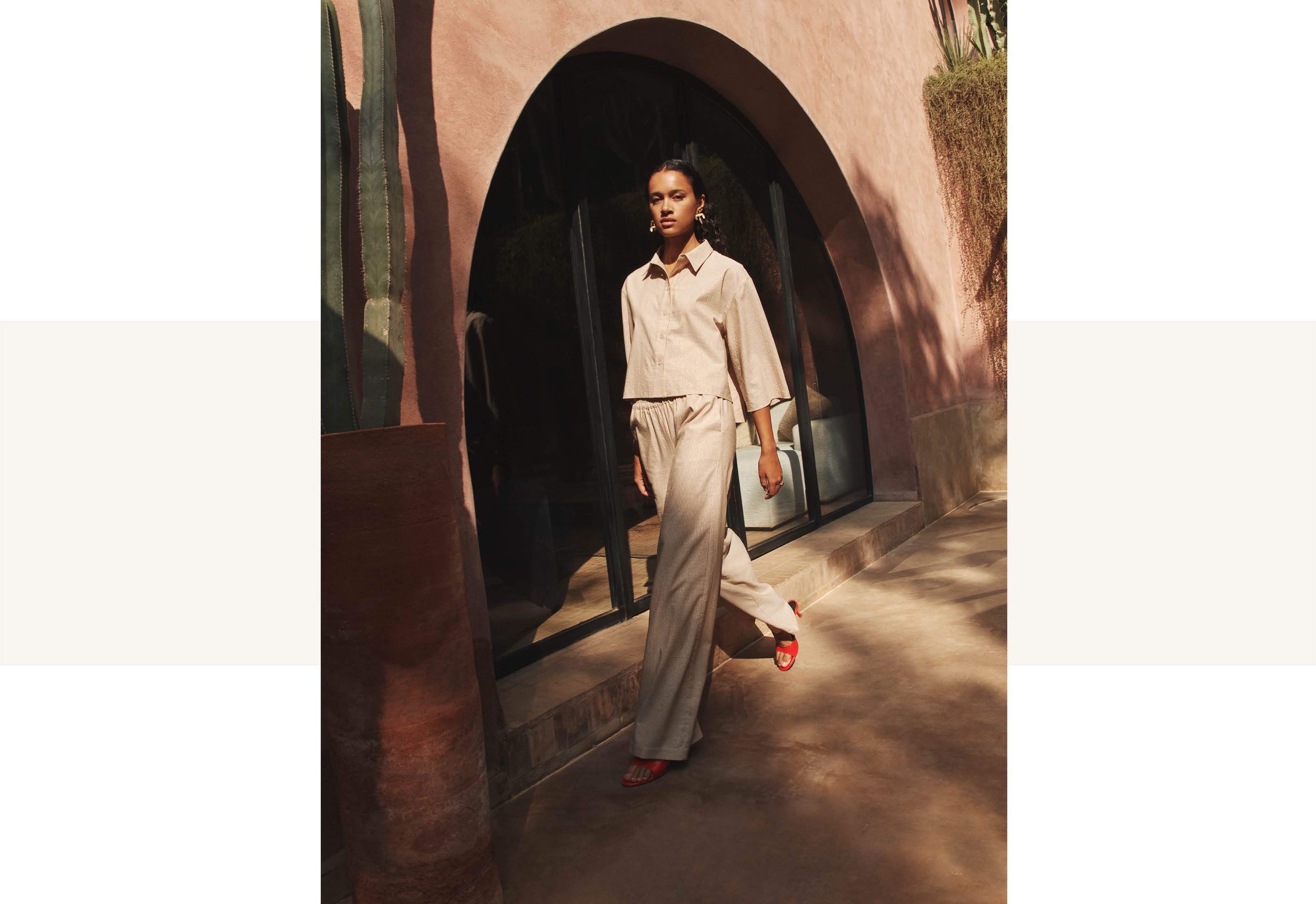 blouse- bernie - copper lurex stripe - header