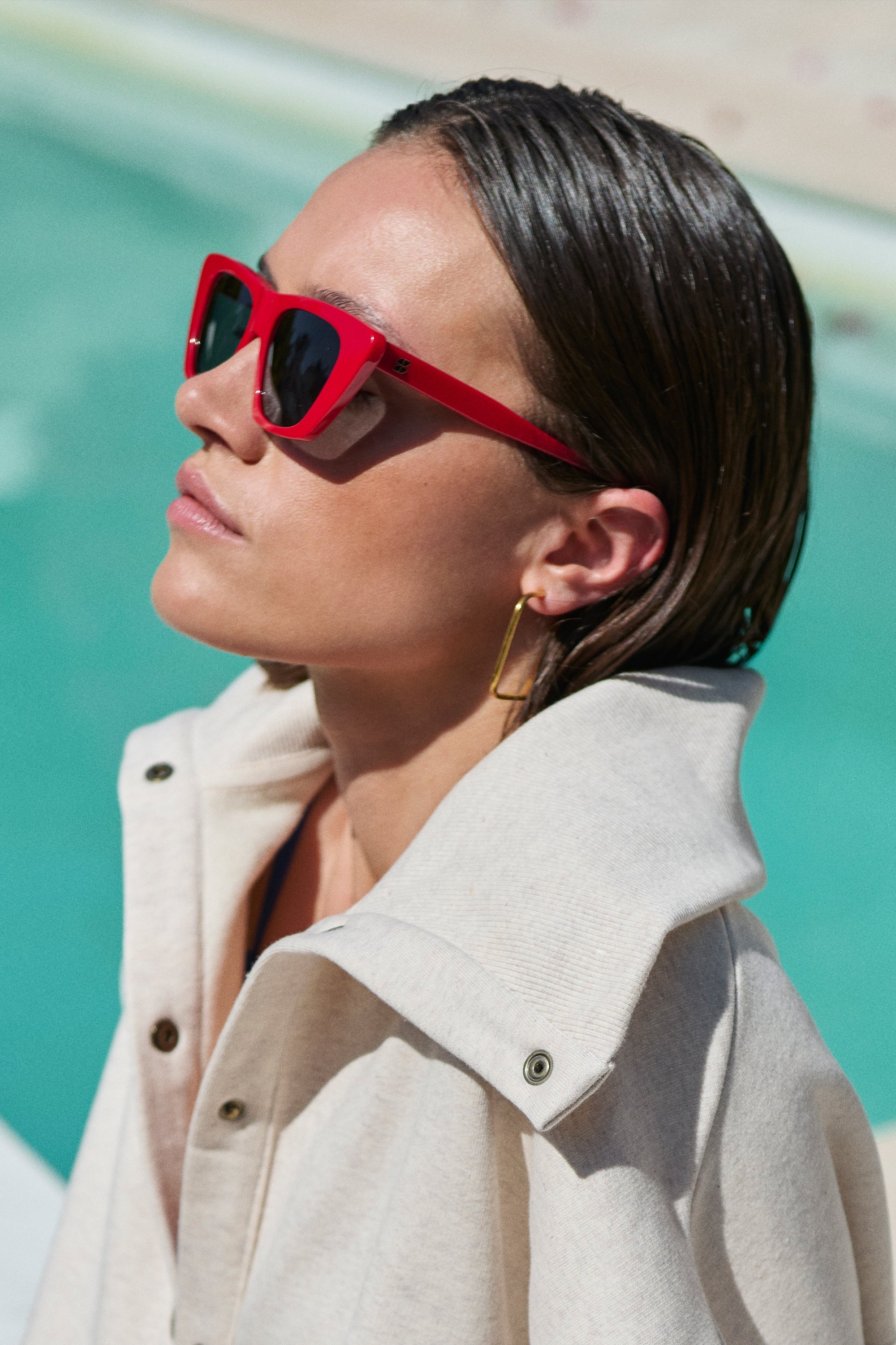 marley sunglasses | scarlet red