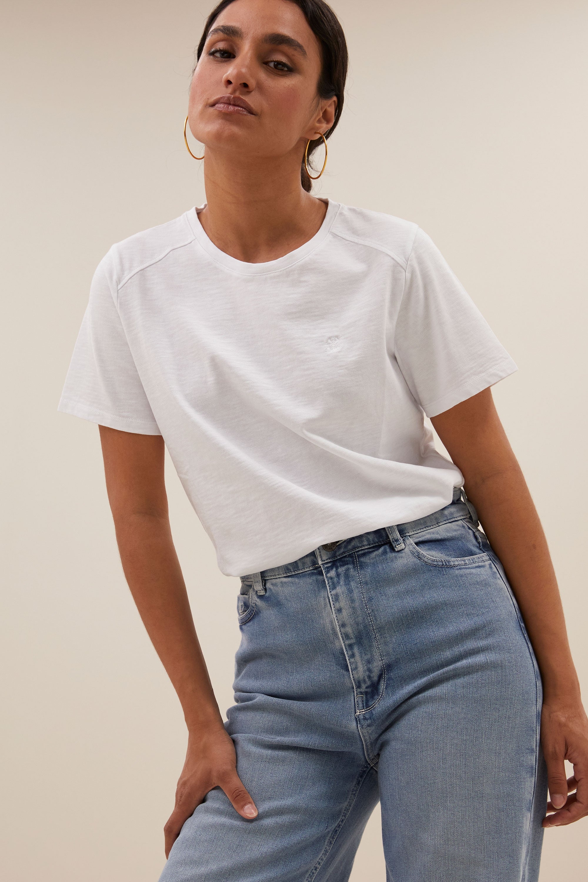 holy logo top | bright white