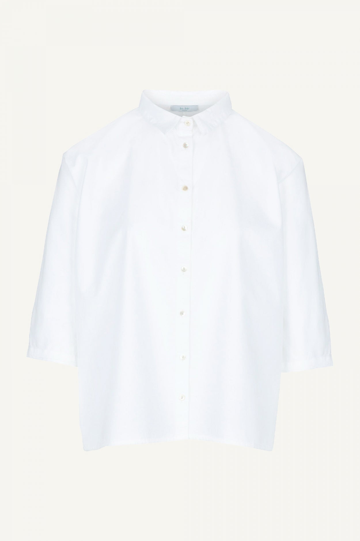 norel poplin blouse | white