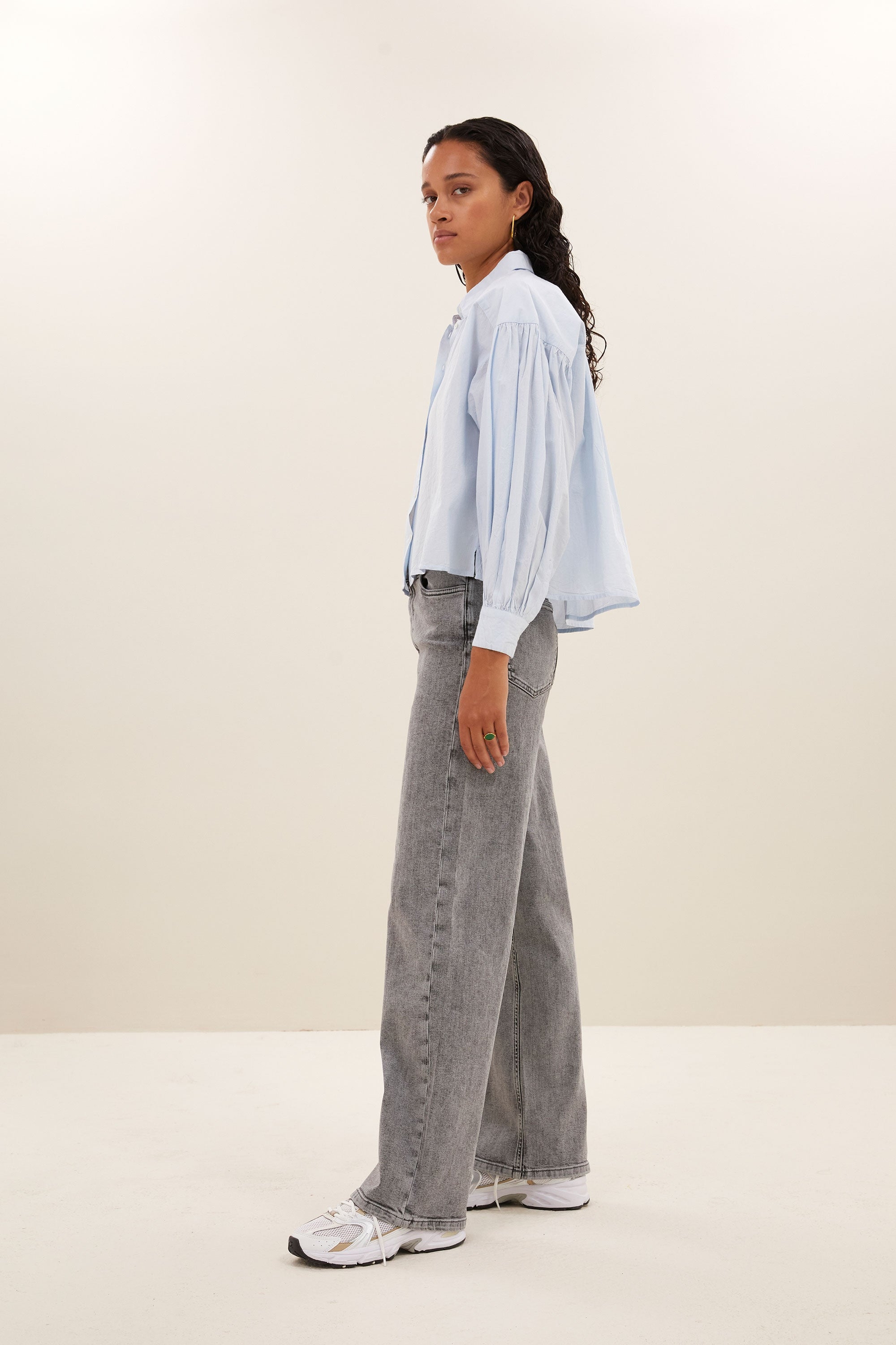 pantalón lina | mezclilla gris