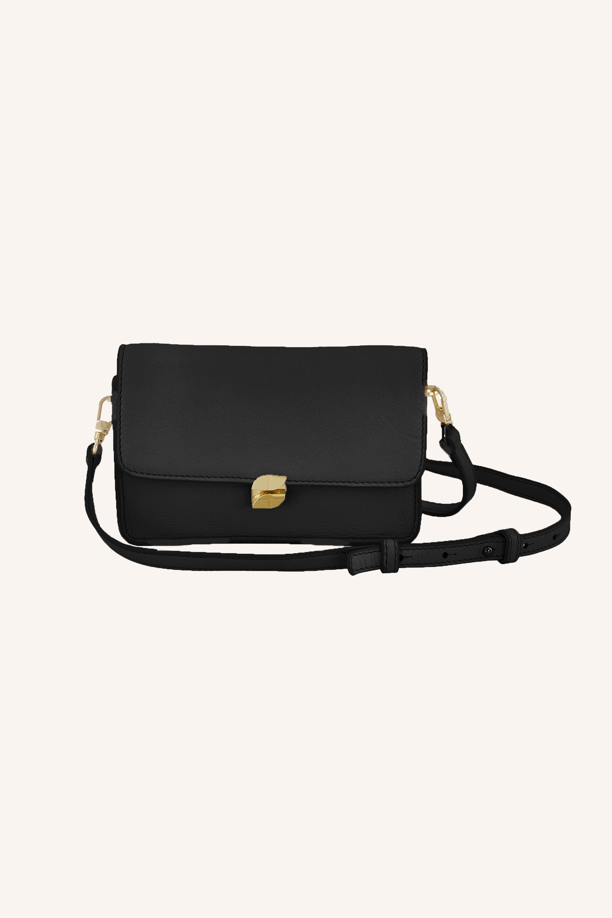 loua leather bag | black