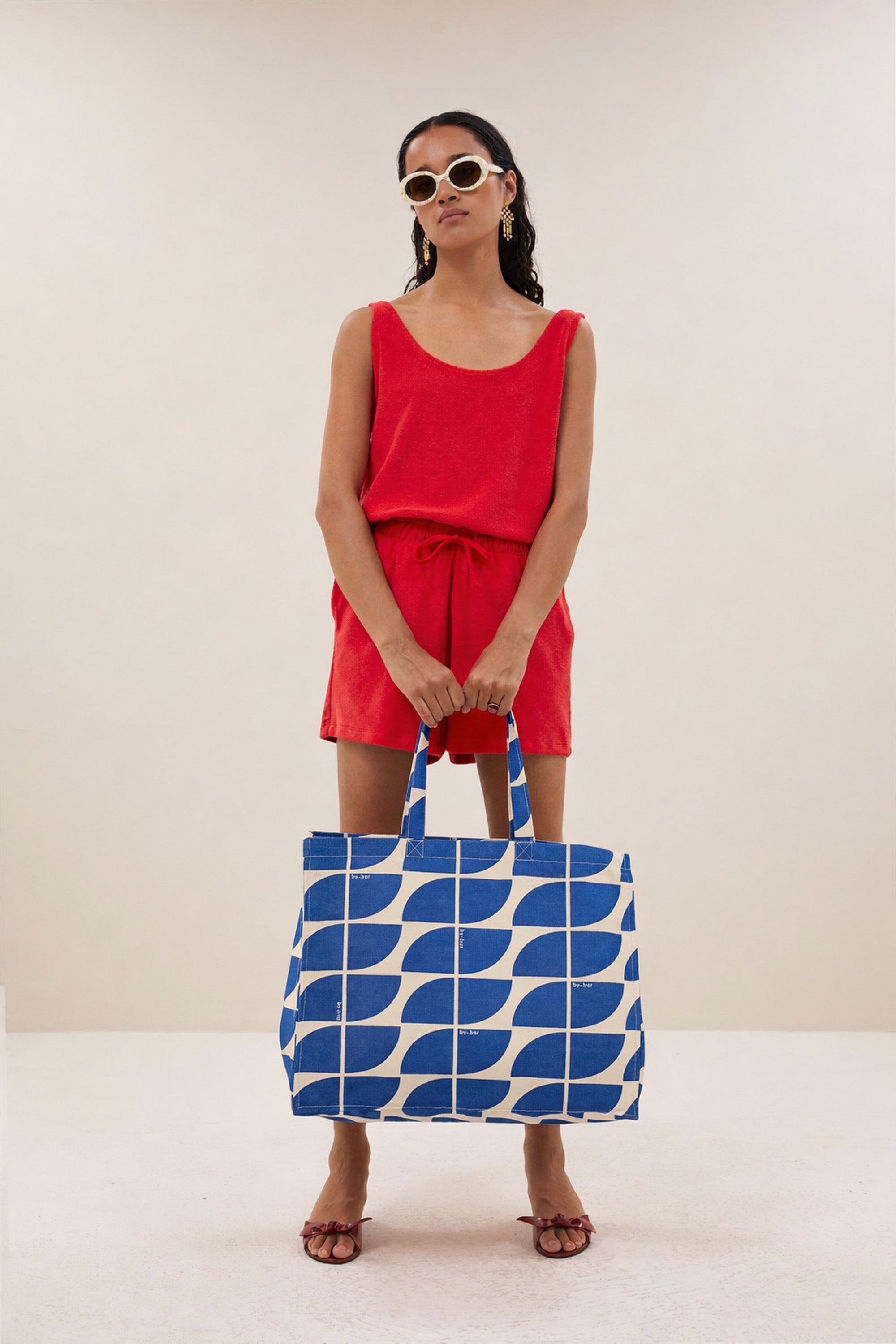 shopper logo bag L | kingsblue