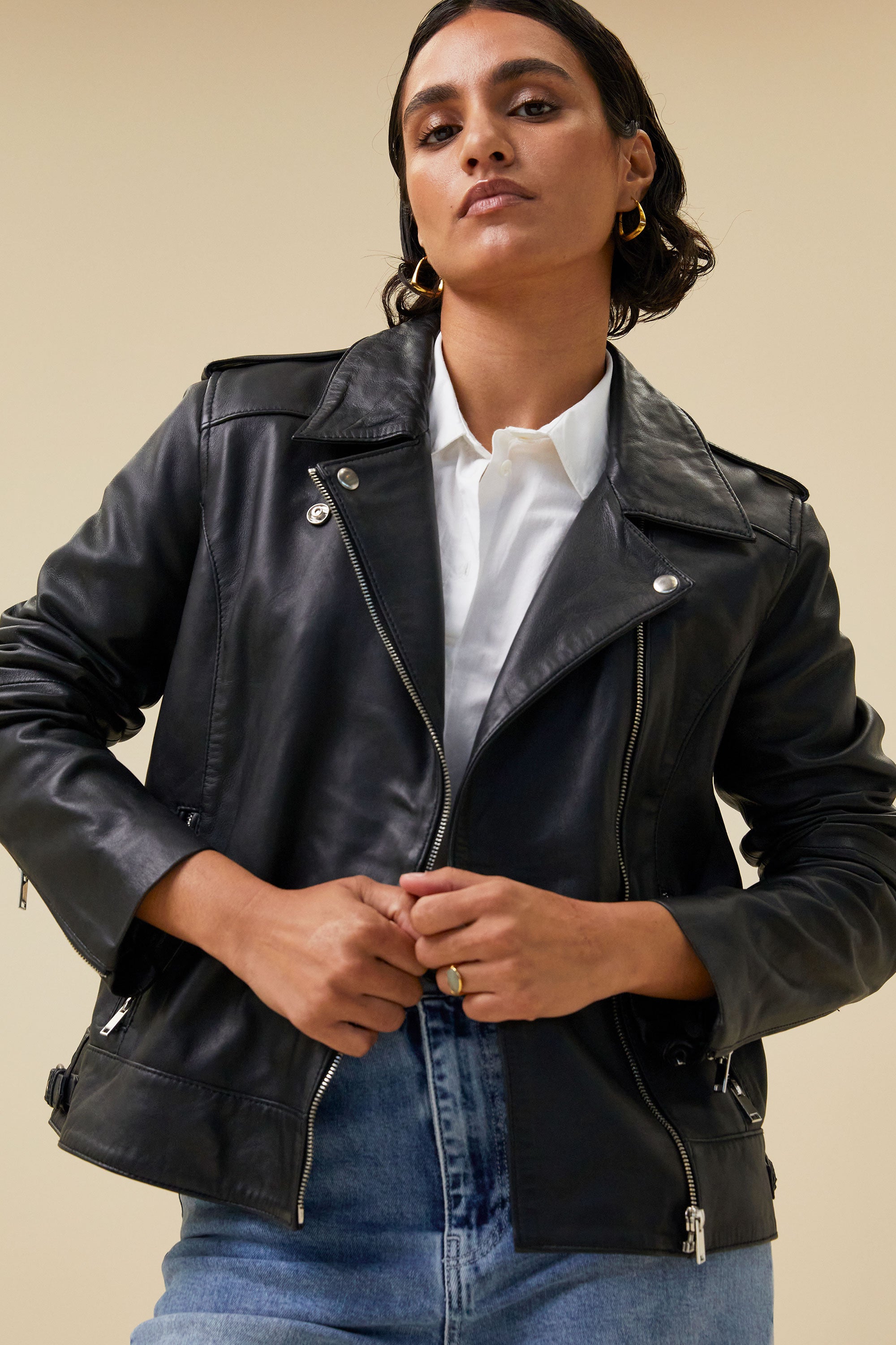 biker jacket | black