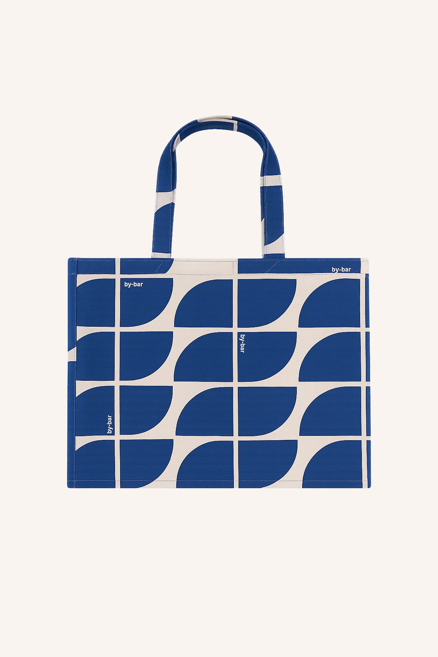 shopper-logo-bag-m-kingsblue-katoen kwaliteit-perfecte shopper-by-bar-productfoto