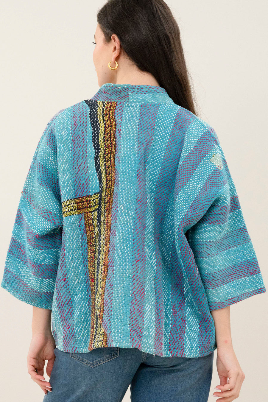 classic-antic-jacket-khavda-b-elk item is uniek-must-have essential-tijdloze pasvorm-by-bar-vooraanzicht