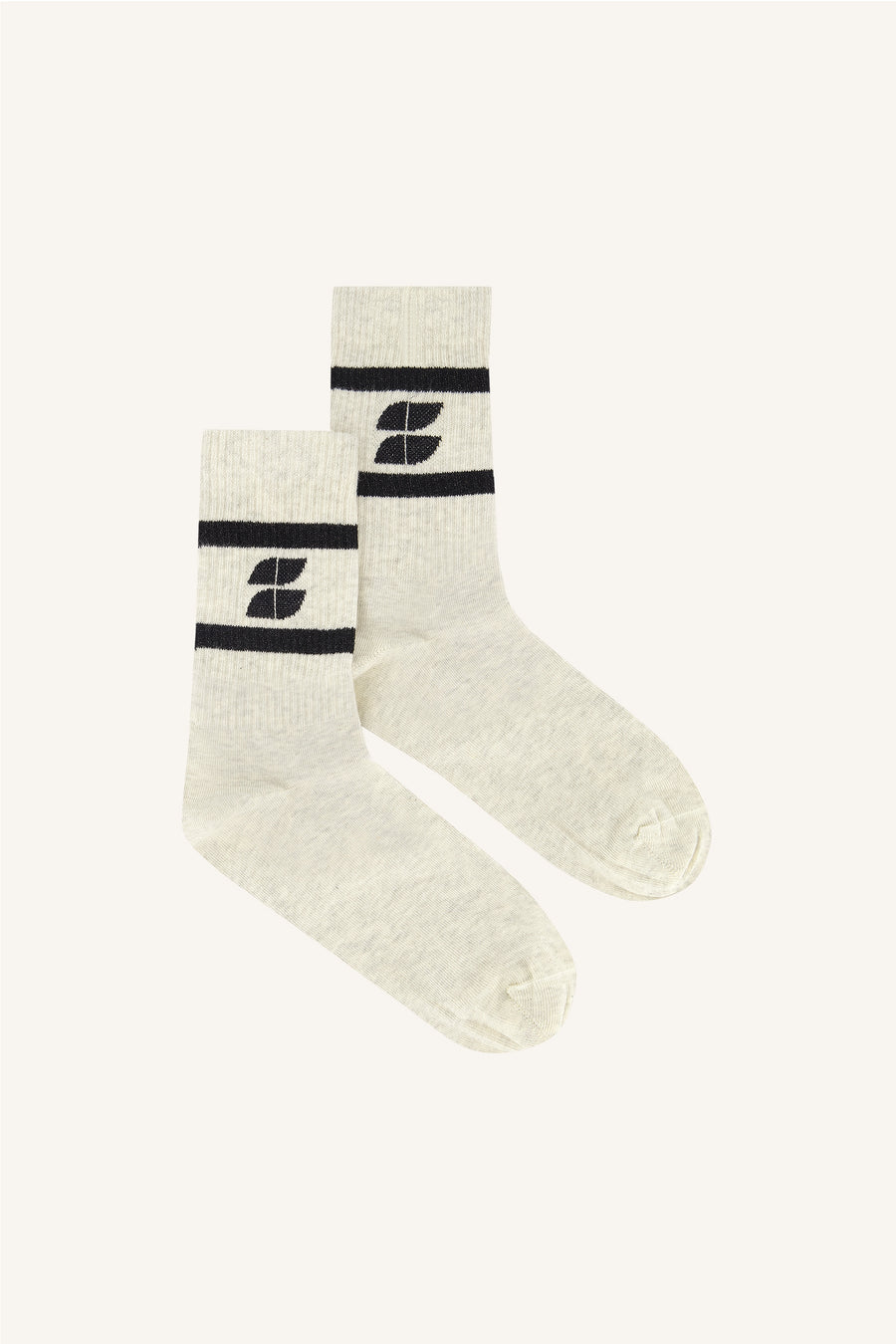 logo sparkle grey socks | black