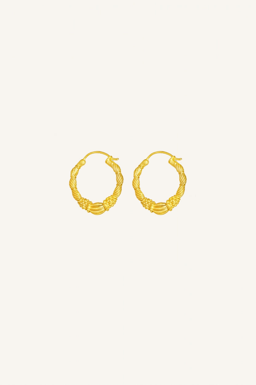 PD art hoop earring medium | gold