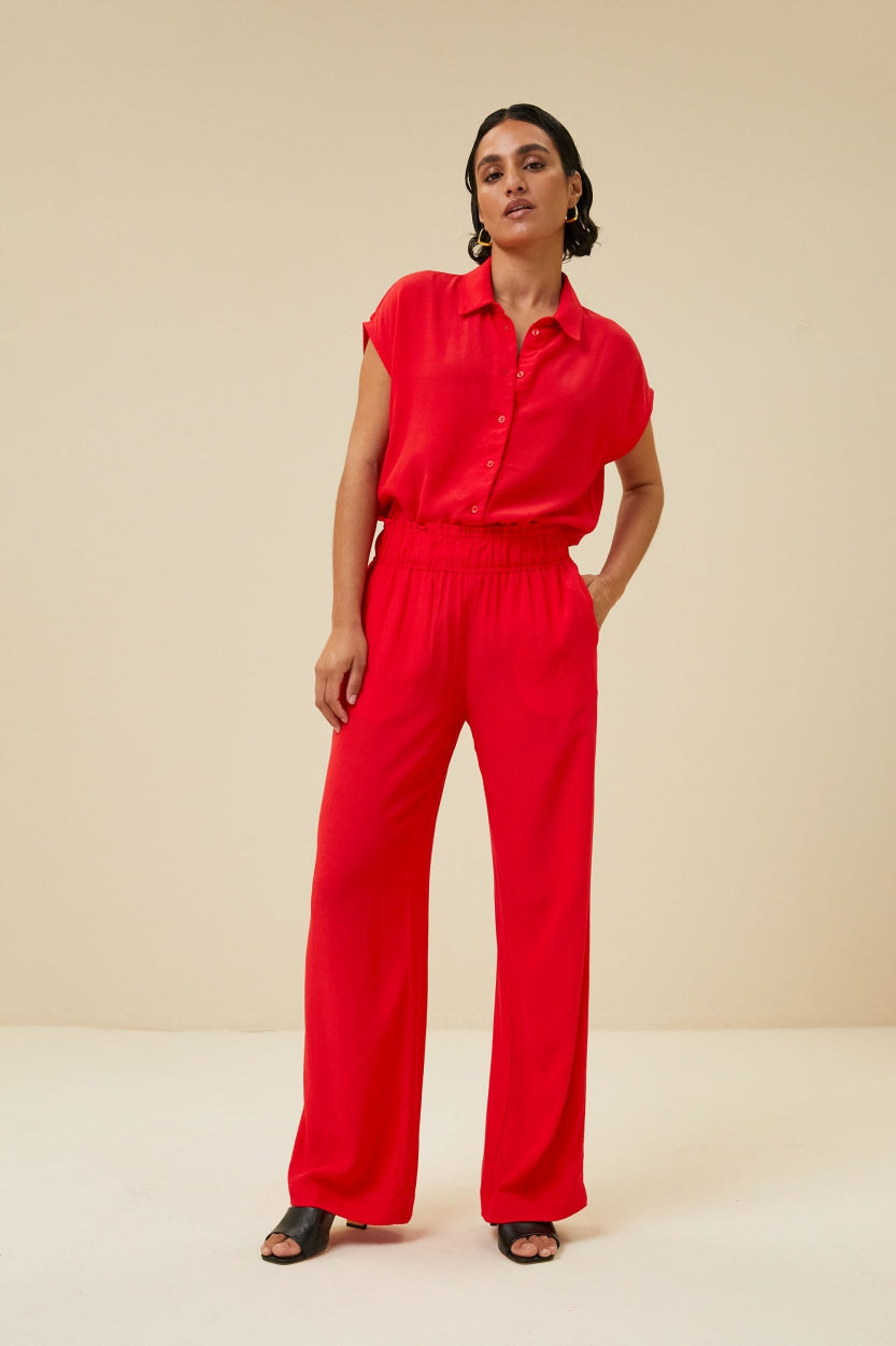 robyn viscose pant | poppy-red