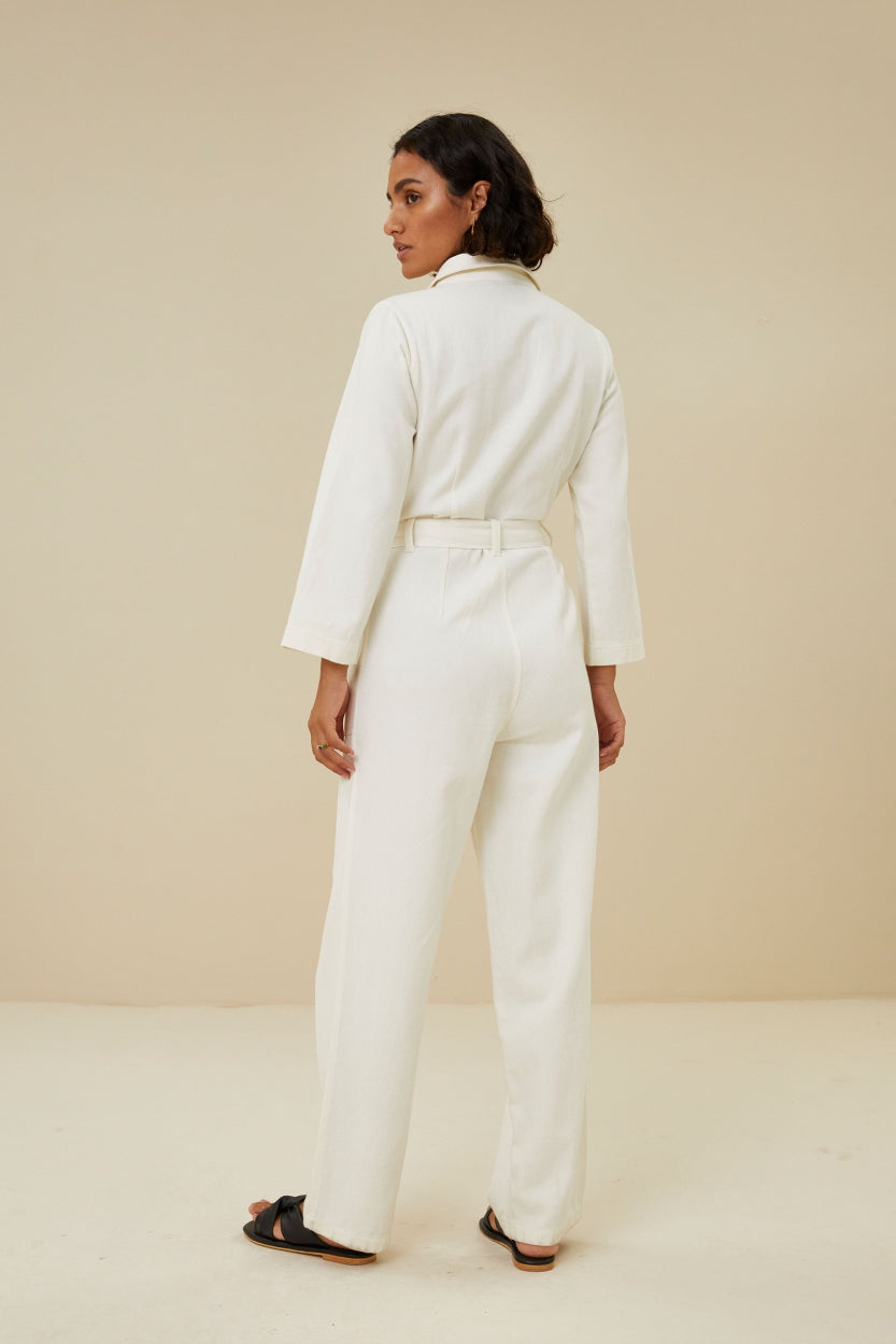 louise twill suit | off white