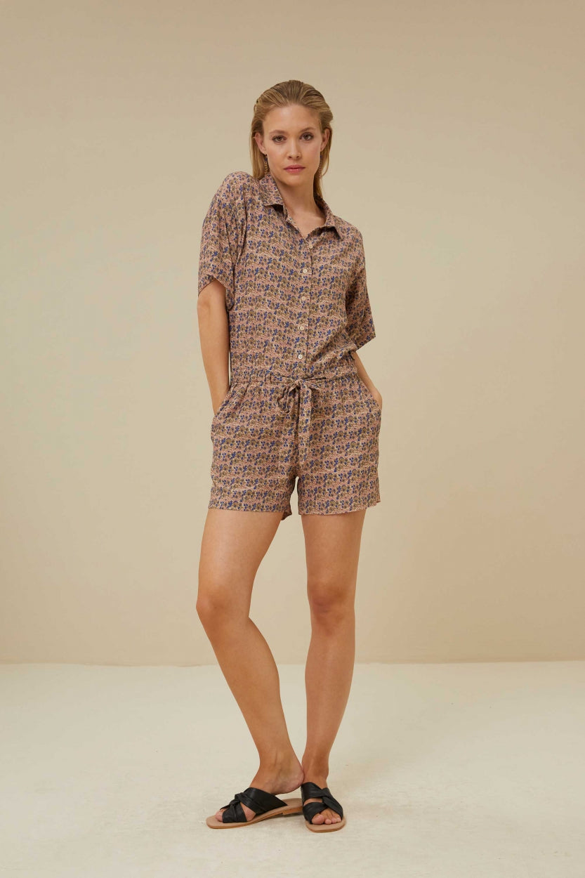 mimi ashley shortsuit | ashley print