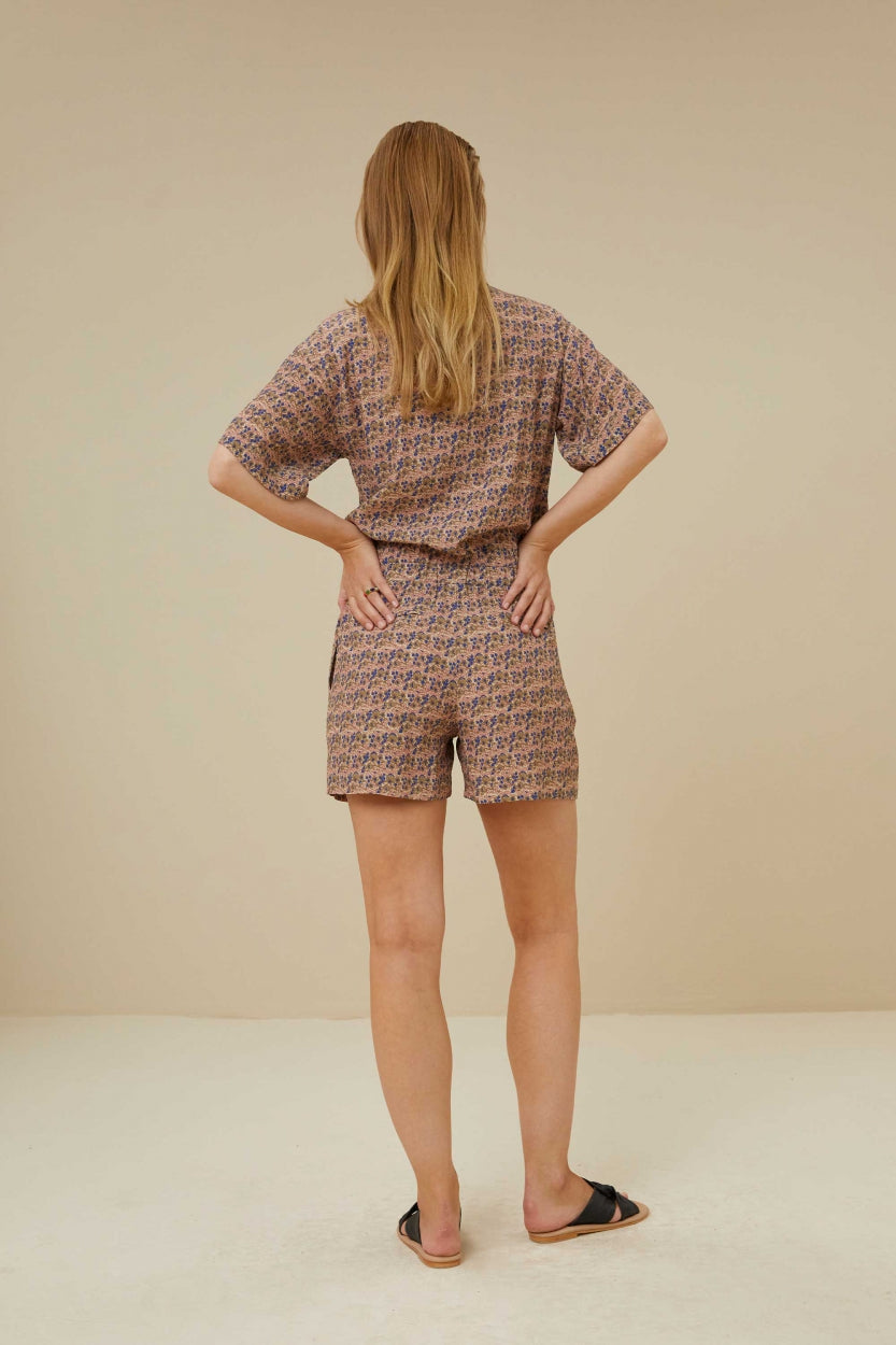 mimi ashley shortsuit | ashley print