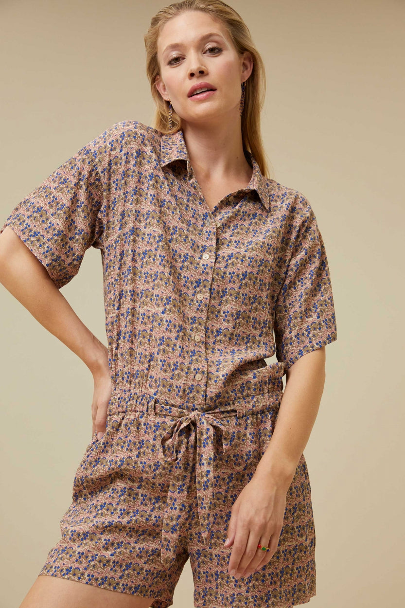 mimi ashley shortsuit | ashley print